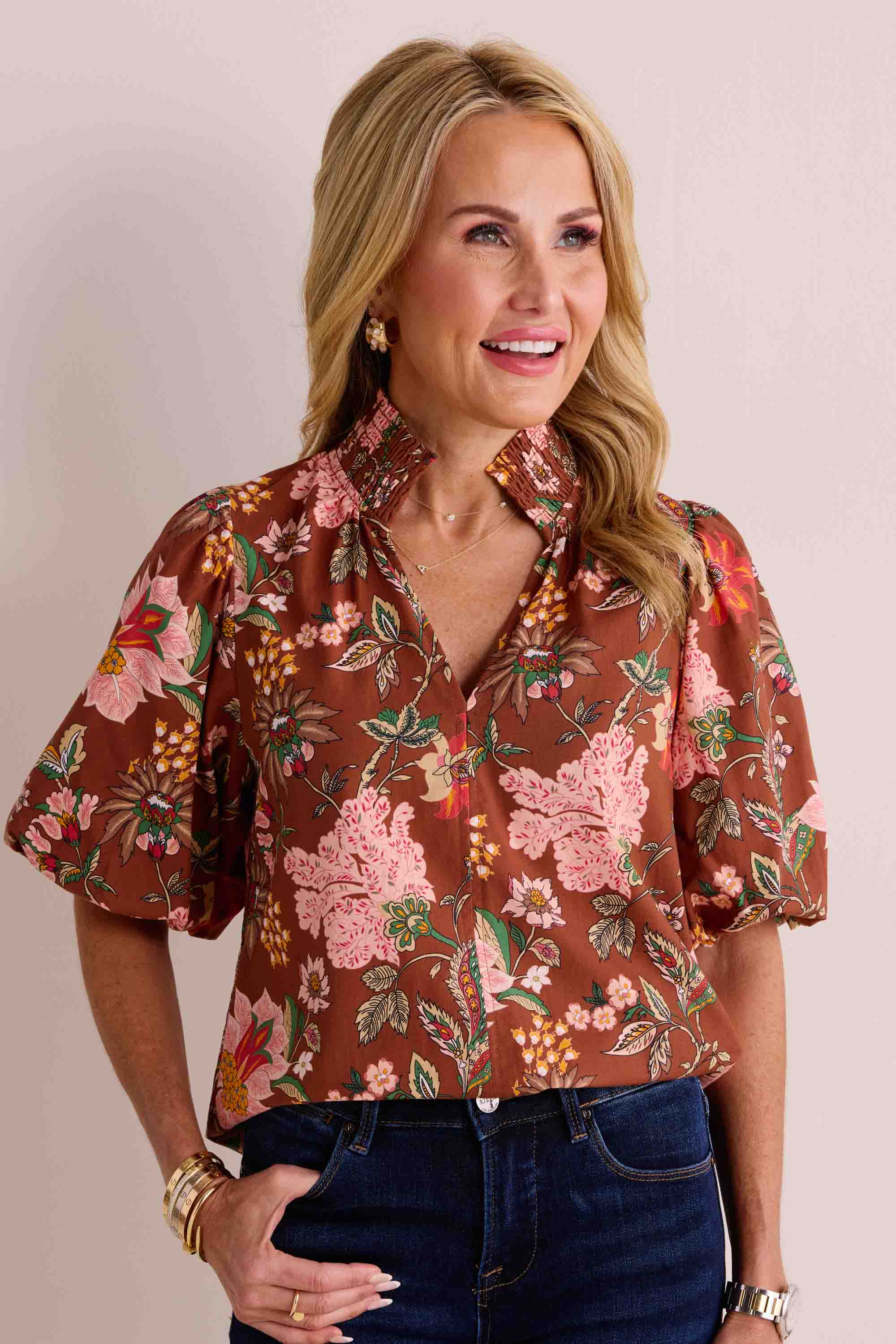 Genevieve Top- Brown