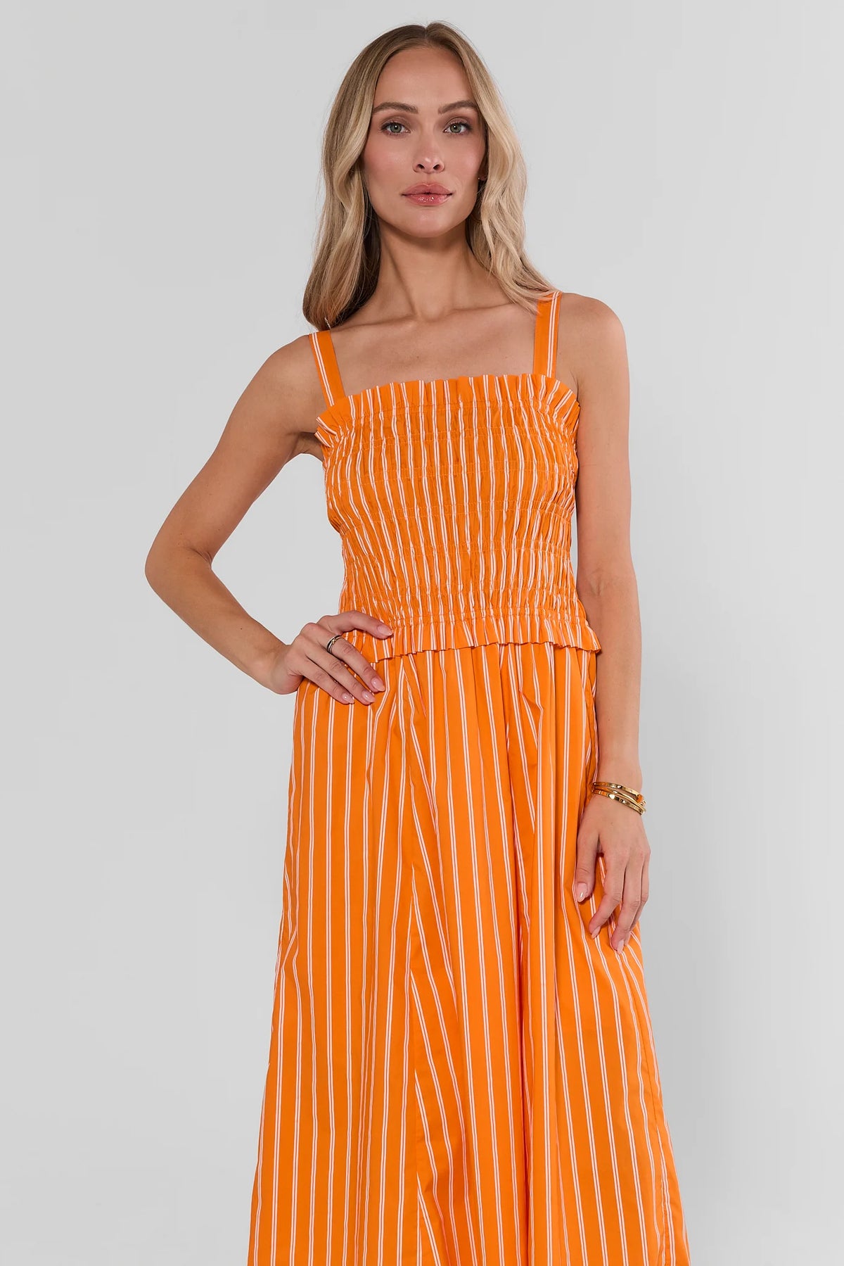 orange and black striped dress Smocked Midi Size:38J The vibrant pink and PRE-ORDER Style Selections Demi 3-in