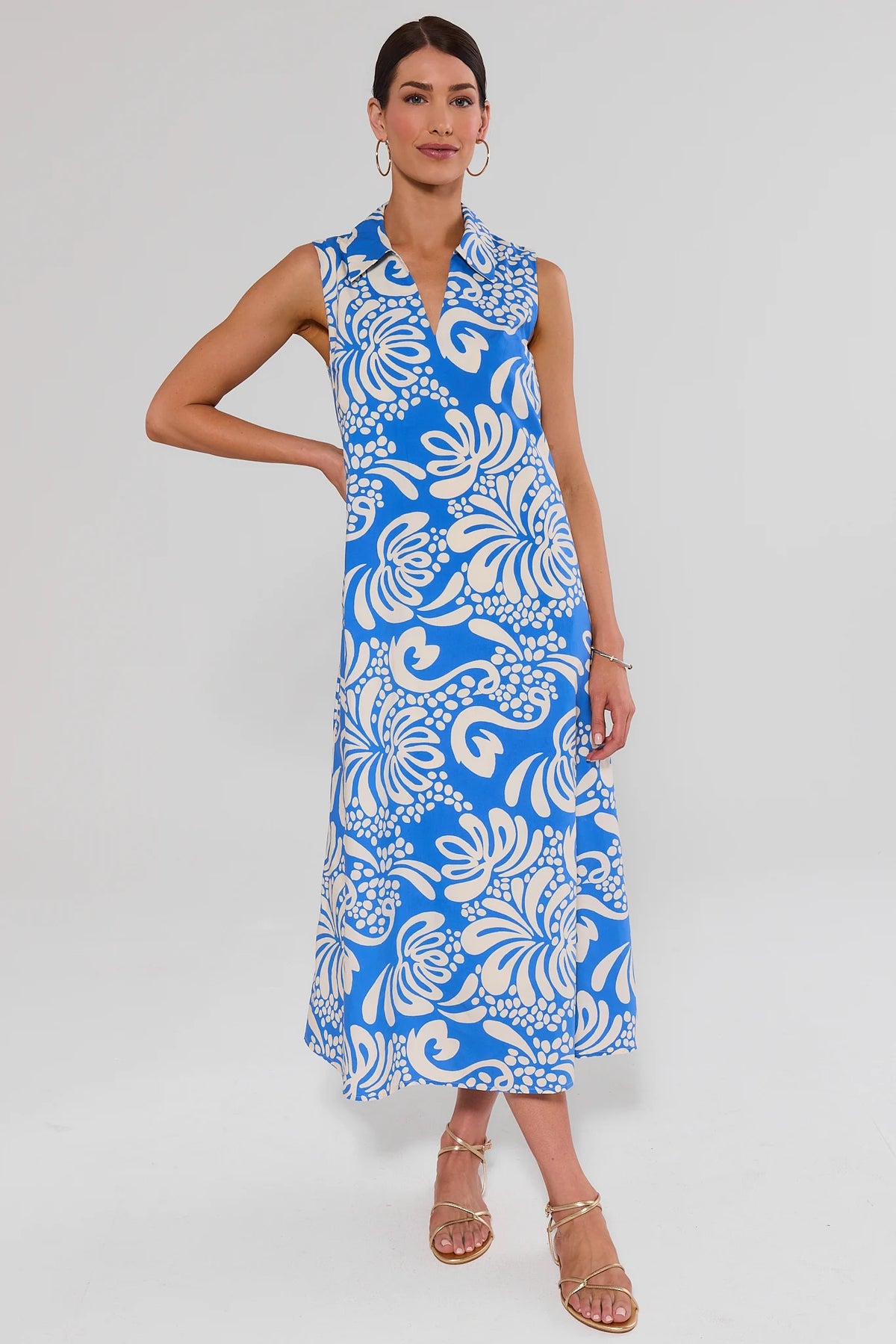 maxi blue dress women Heather Printed puff detail April Cornell Women's Sage night dress that truly Size:UK 8 / US 9 / EU 42