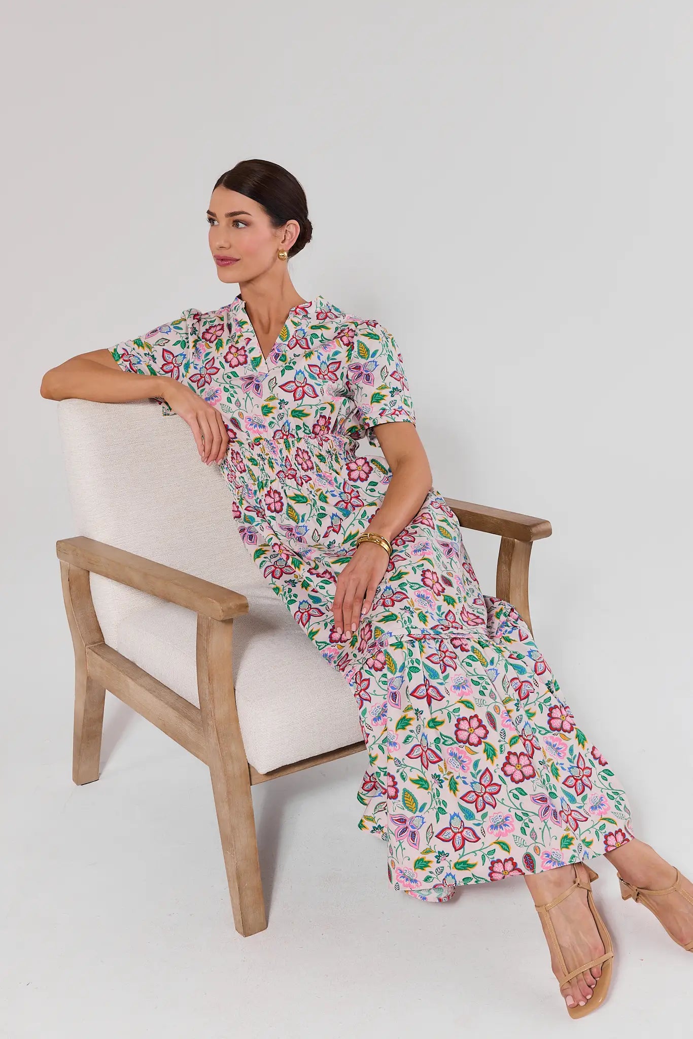 Isabella Mixed Floral Print Maxi Dress | Women's Clothing | Avara