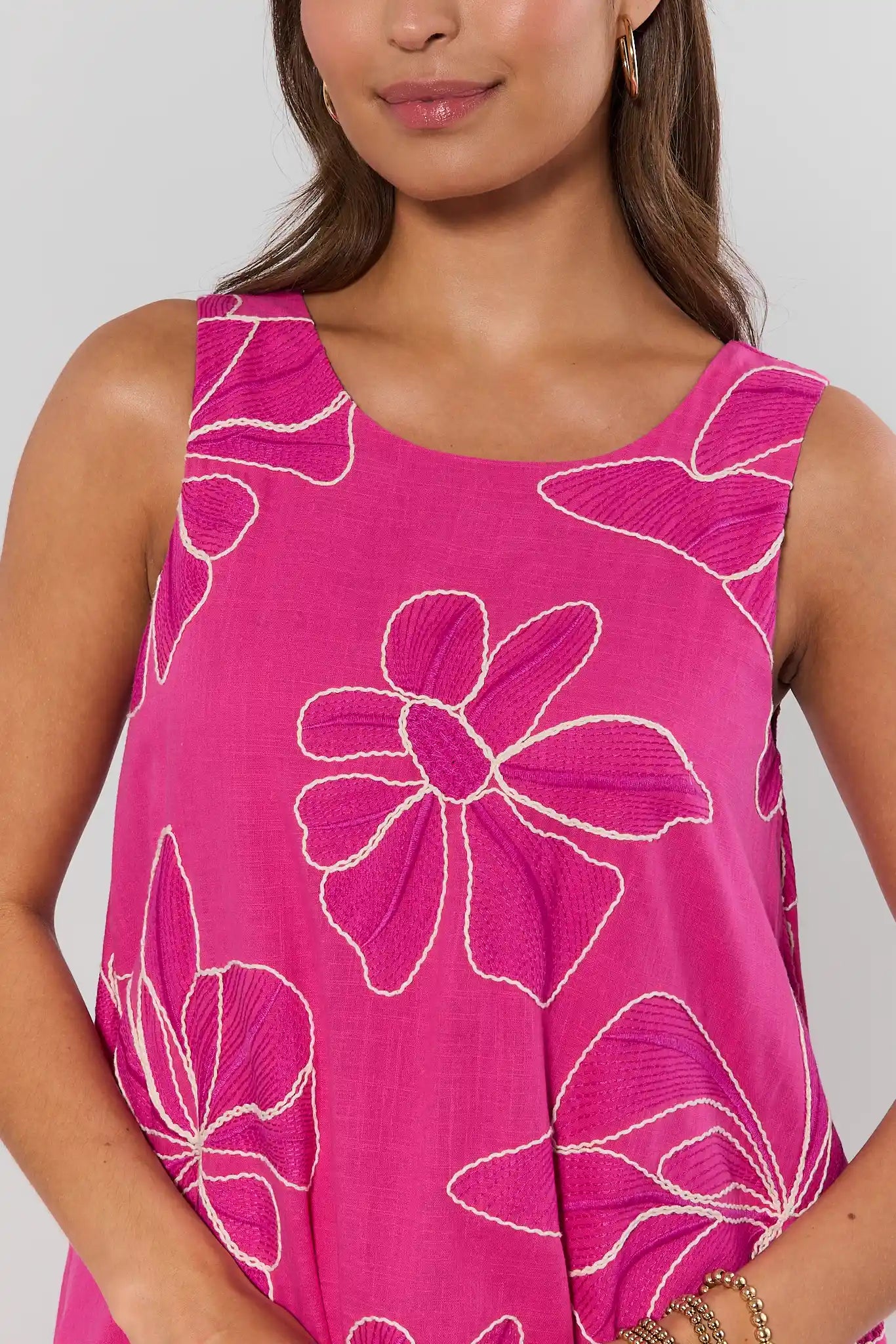 Mary Pink Floral Short Dress | Women's Clothing