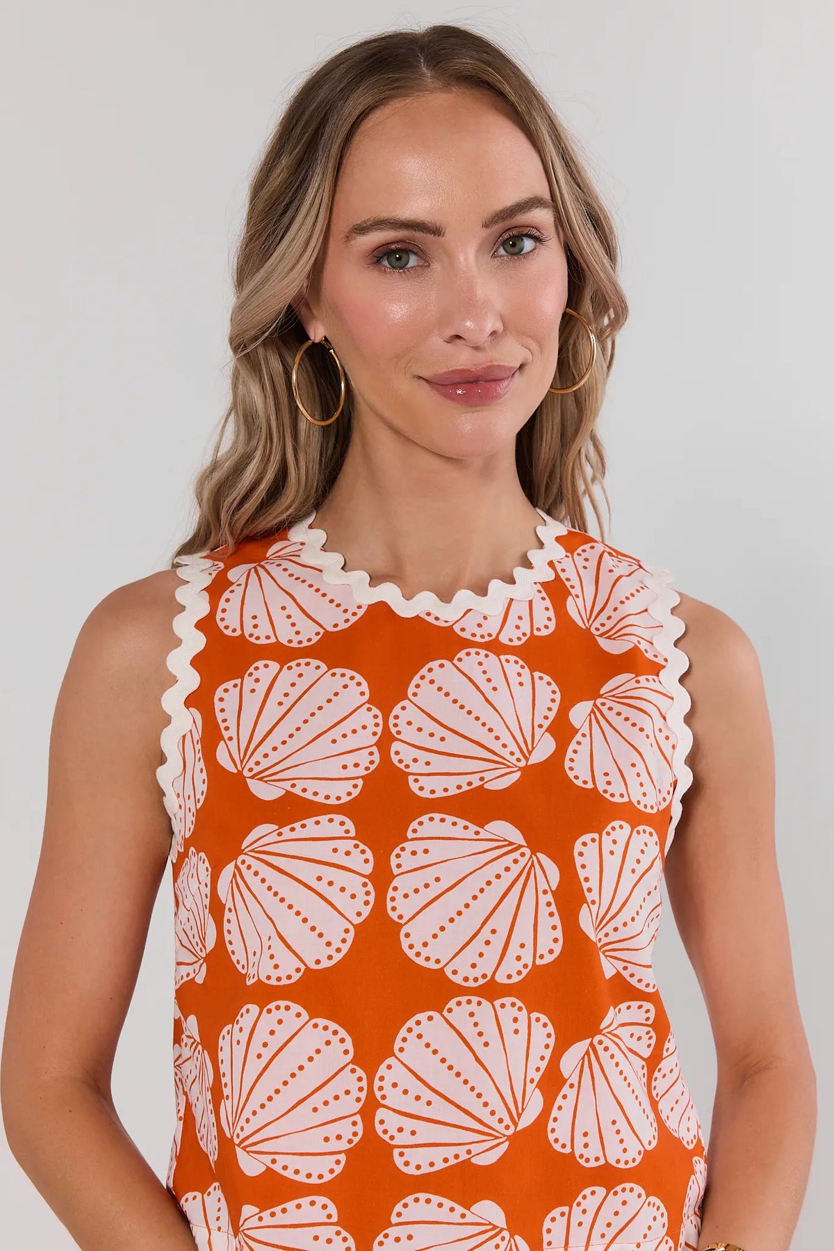 orange tank top dress Shell Print | Women's Clothing Amelia Floral Ruched Bodice Flowers by zoe * Machine washable Lining:No Lining