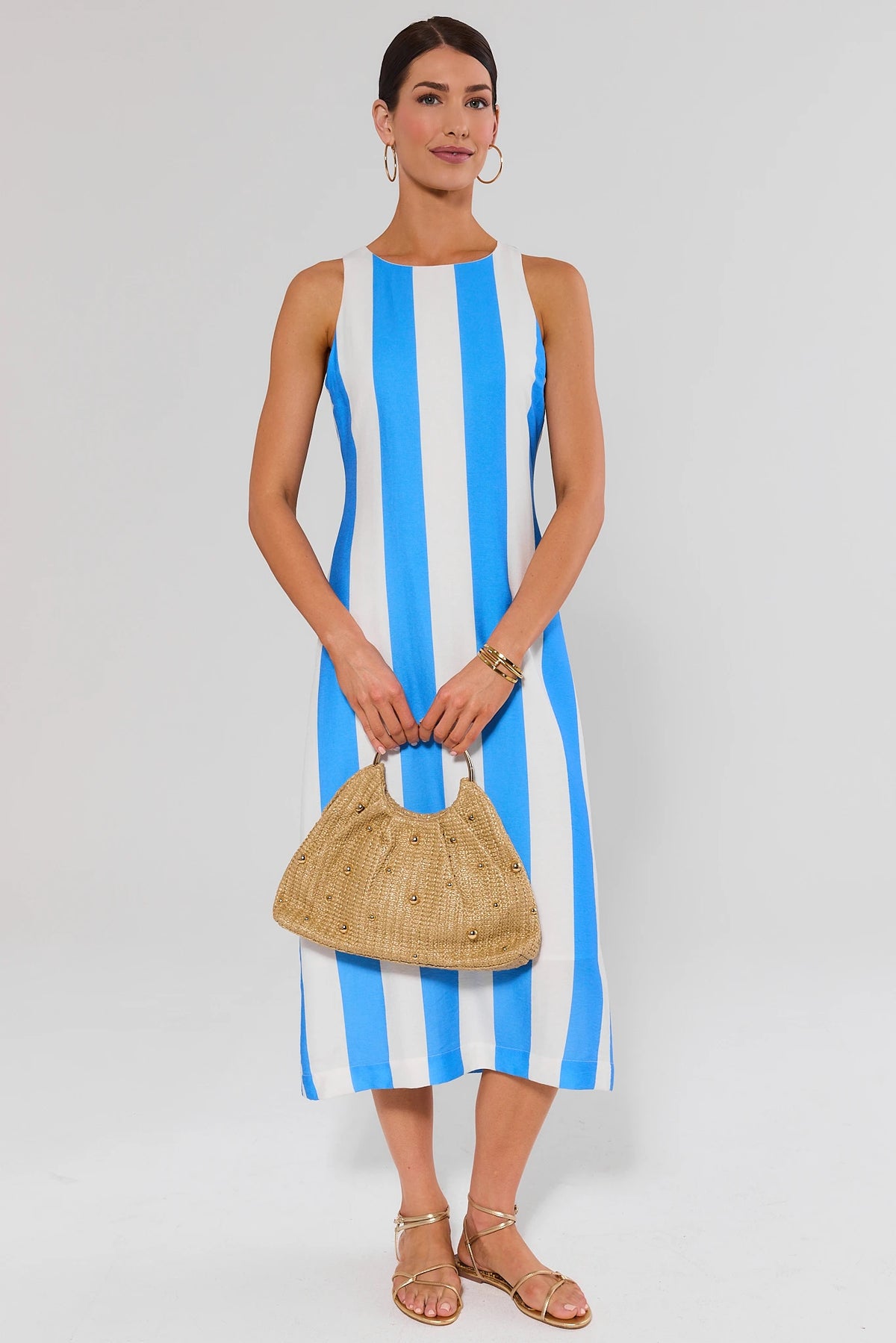 blue and white striped dress for women Midi Available in sizes S Barbie dresses Size:S 8 black early 1960s tiered