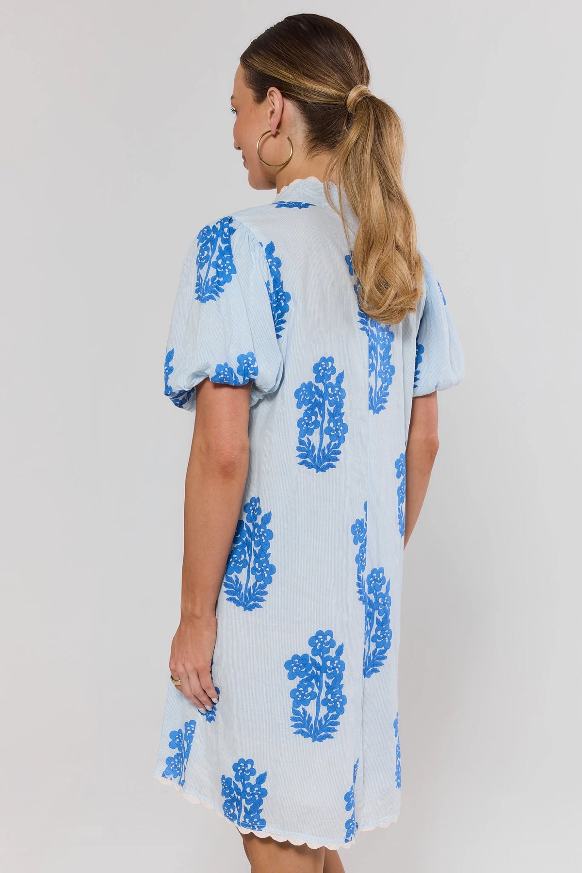 Blue Print Short Dress by THML