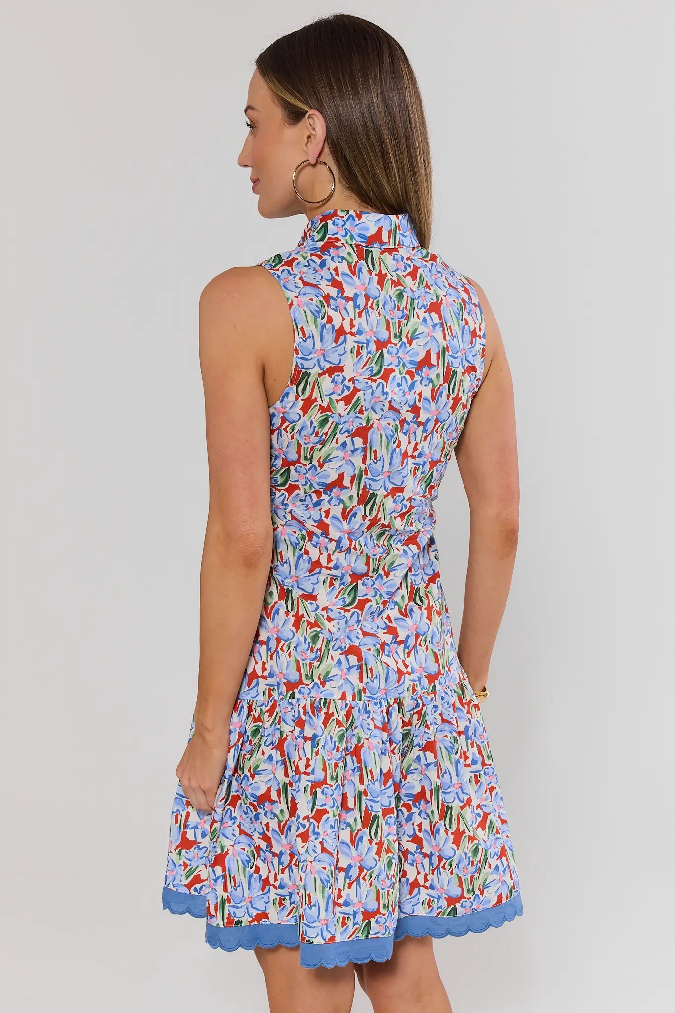 white embroidered floral dress Lane Embroidered Midi Dress in Cream
