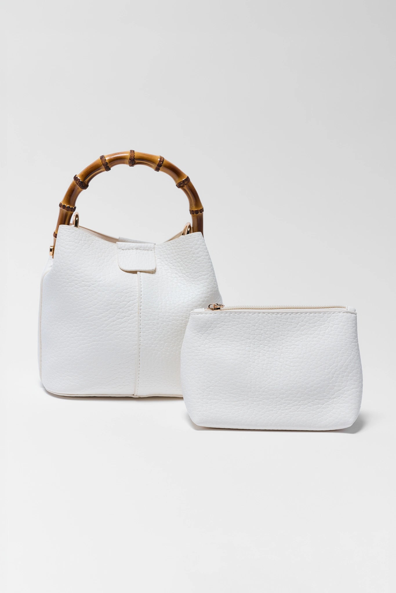 Serena Cream Bamboo Handle Bag | Avara