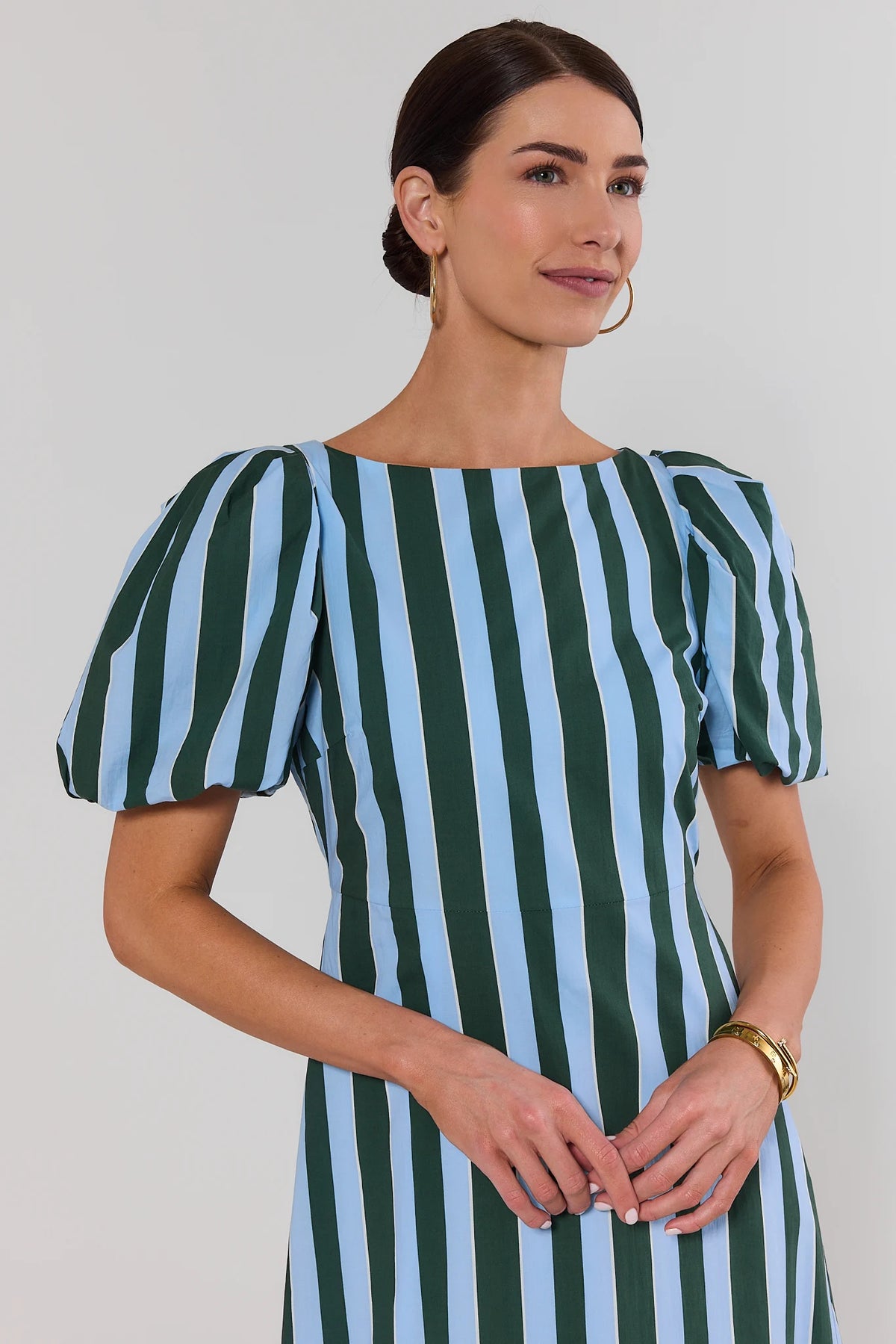 black and blue striped dress Contrast Stripe Midi BRIDALAPRIL24 Sheer backless lace wedding Size:2X Tall The pleated skirt offers