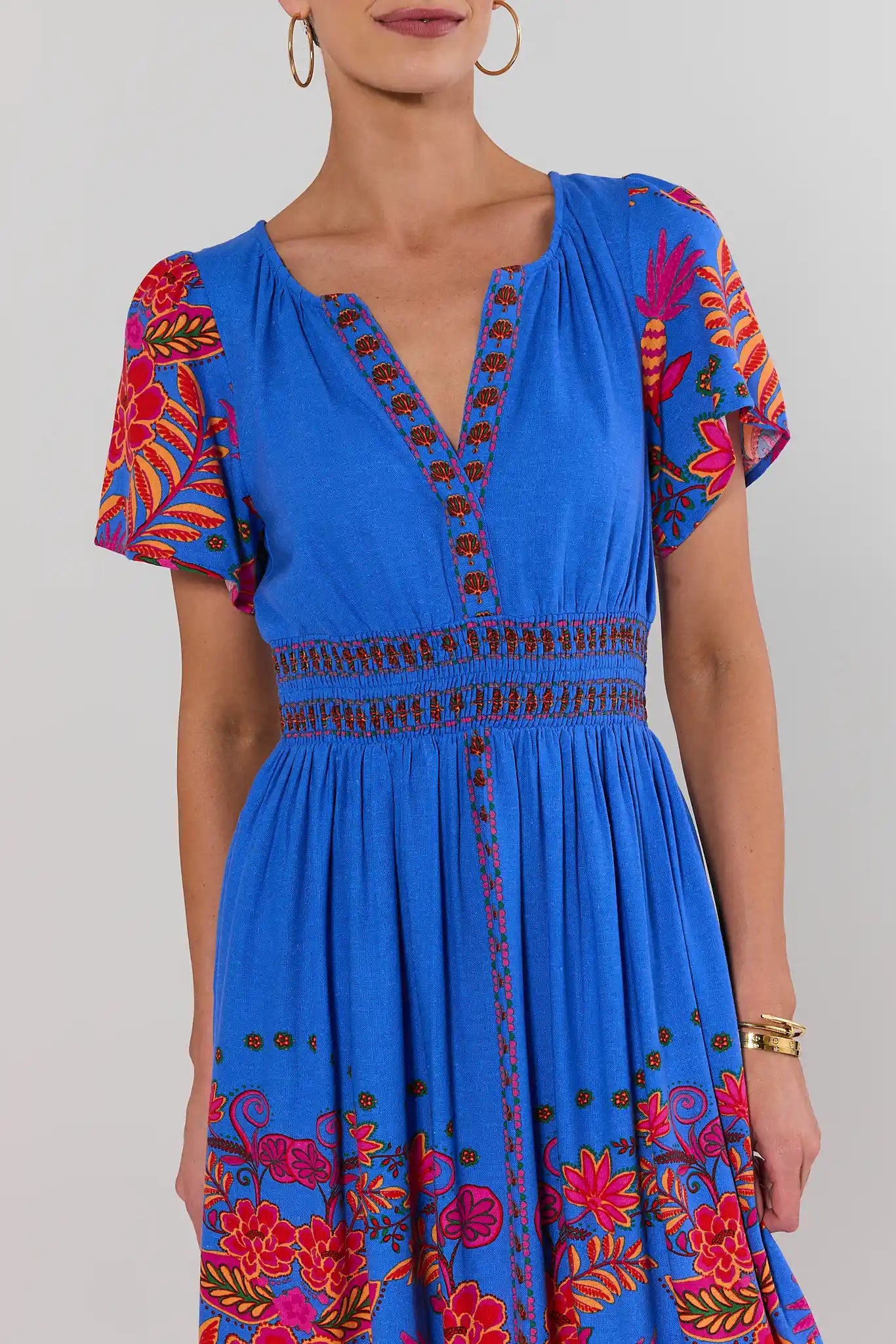 Blue Multi Printed Maxi Dress Blue Multi Printed Maxi Dress