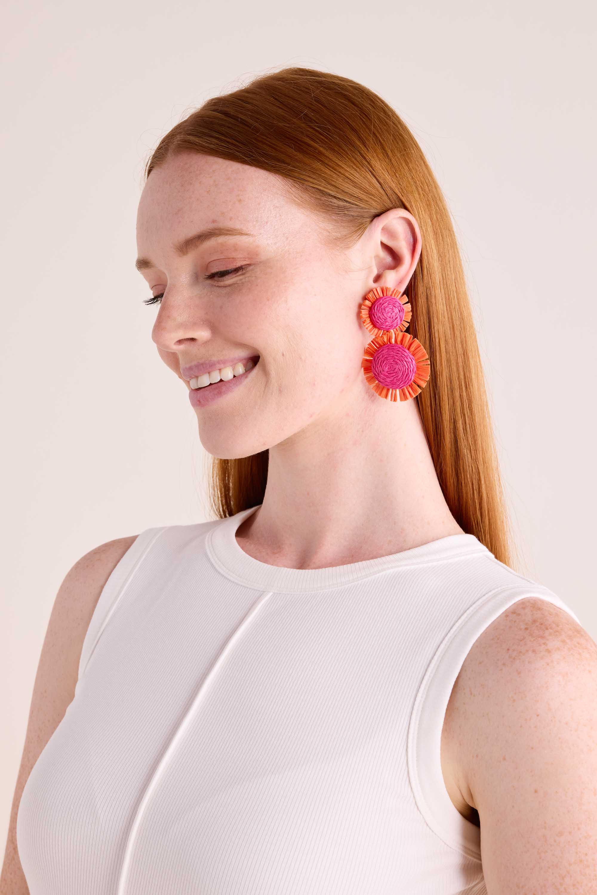 Layna Earrings- Pink