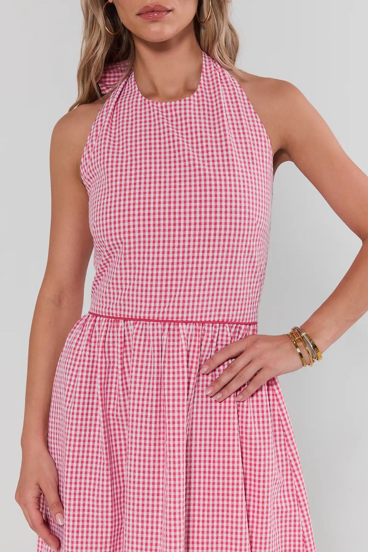 Red Gingham Maxi Dress | Women's Clothing