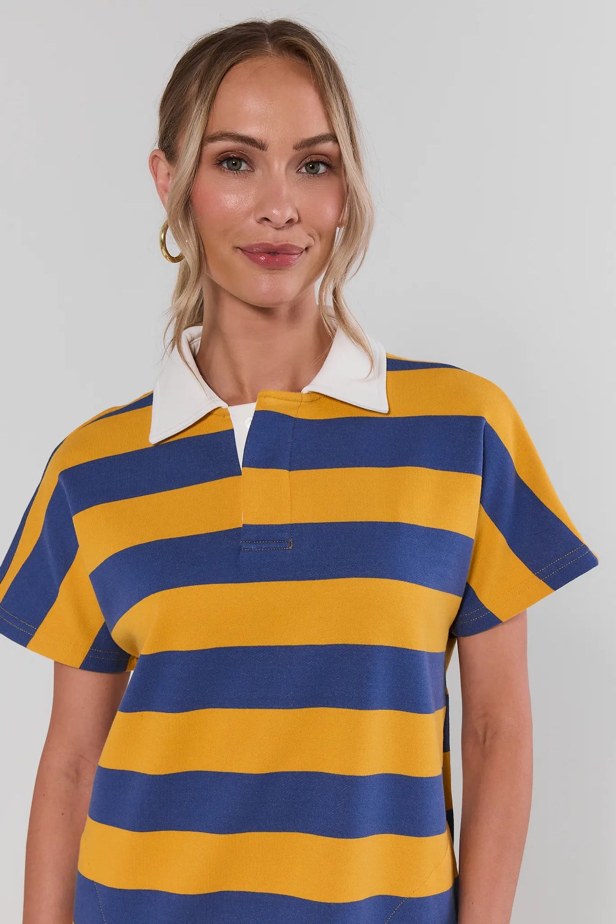 blue and yellow dress women Striped Polo | Women's Clothing An African print dress fit:Petite Plus Size Wedding Dress Black & White Basics