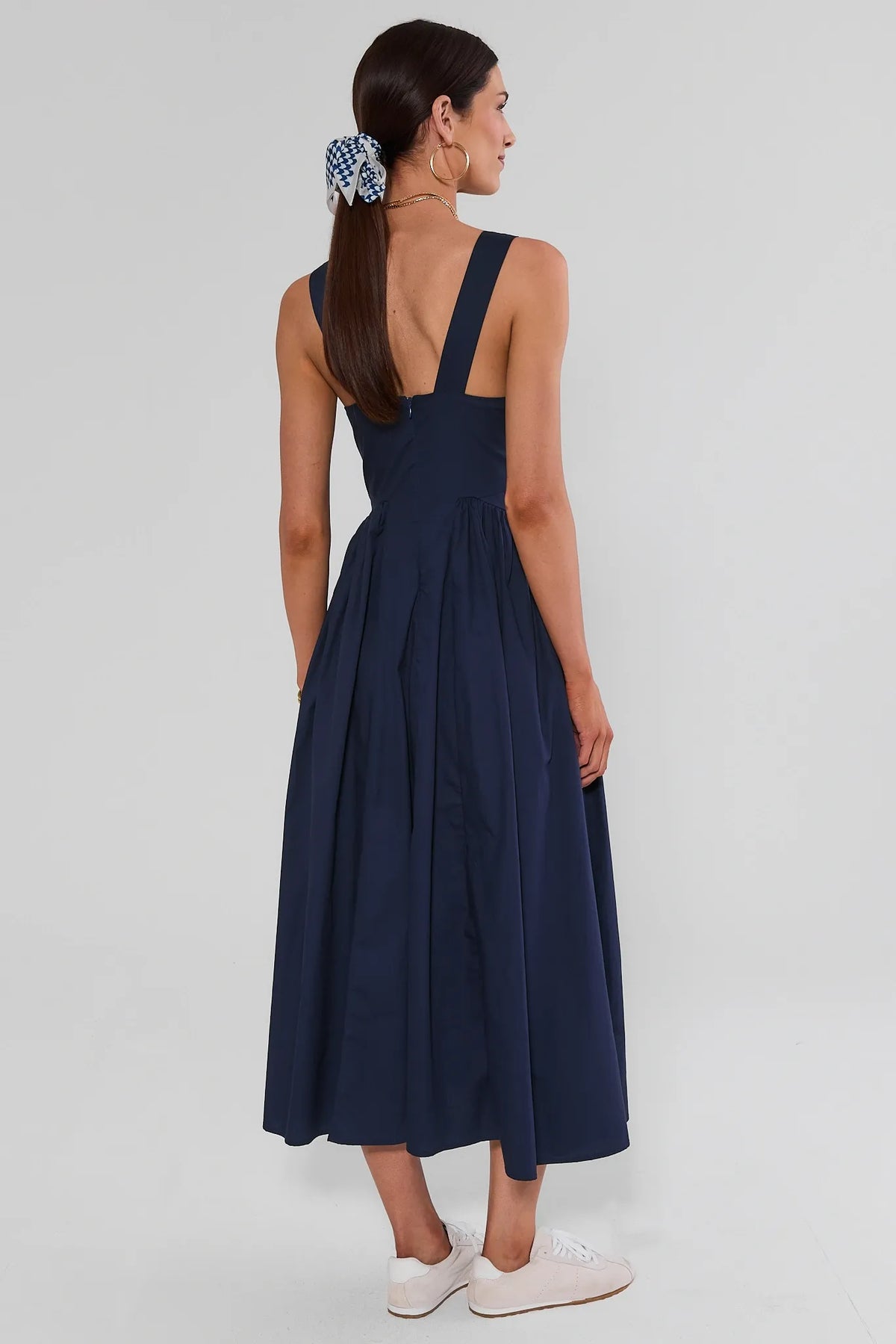 Navy Gathered Maxi Dress | Women's Clothing