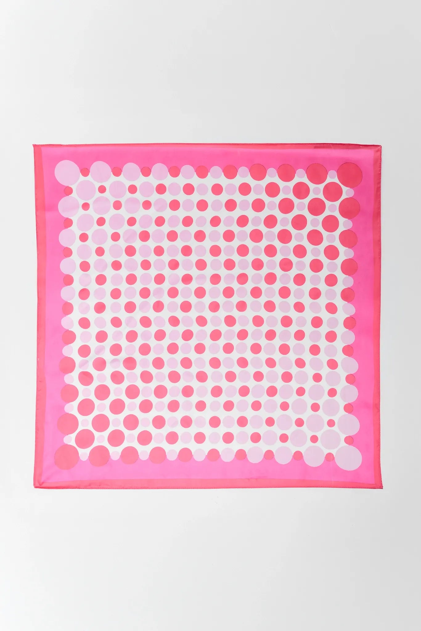 Pink Multi Polka Dot Scarf on white background