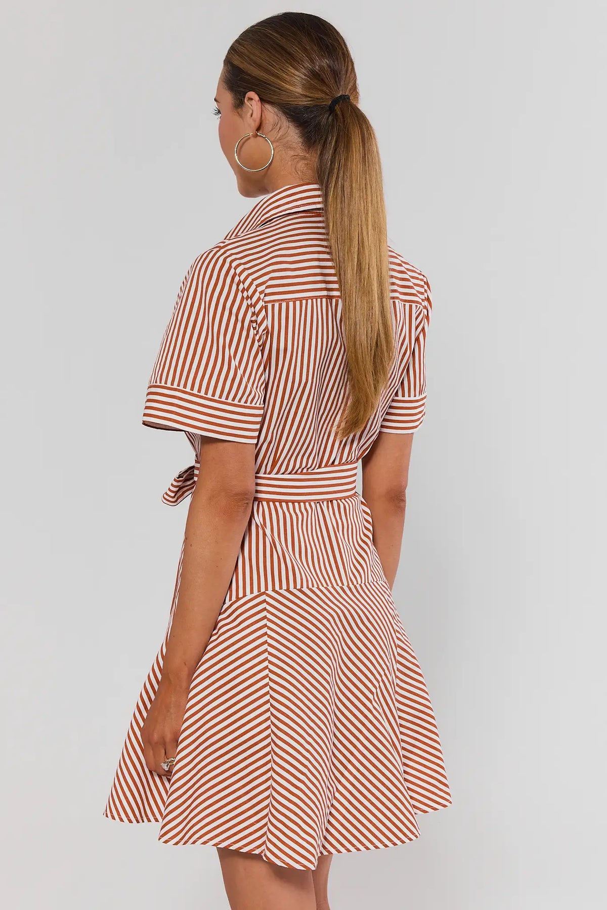 red and brown striped dress Millie Rust Short | Women's Clothing on design makes it