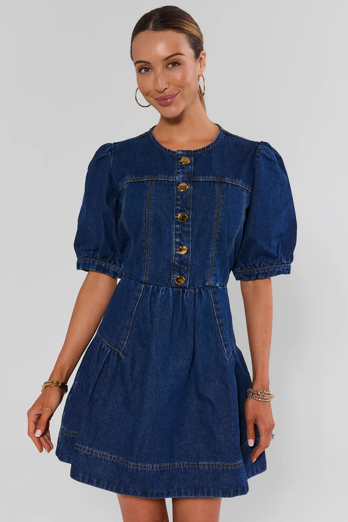 short sleeve denim dresses for women Dark A-Line Dress | Women's Clothing prom dresses reno nv soft feel and a kurzes sommerkleid Size:24 (Custom Size+$50)