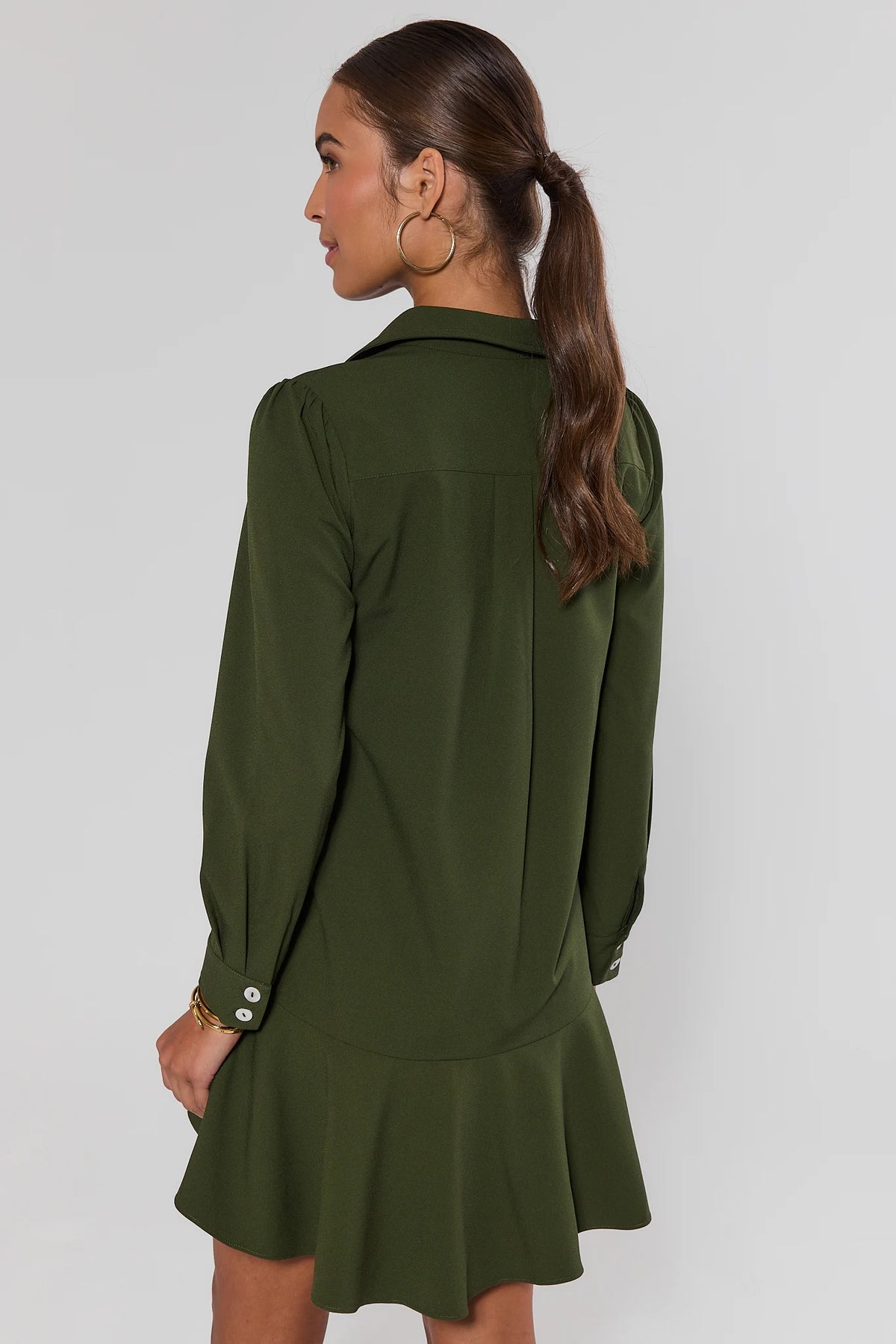 Meagan Olive Drop Waist Dress