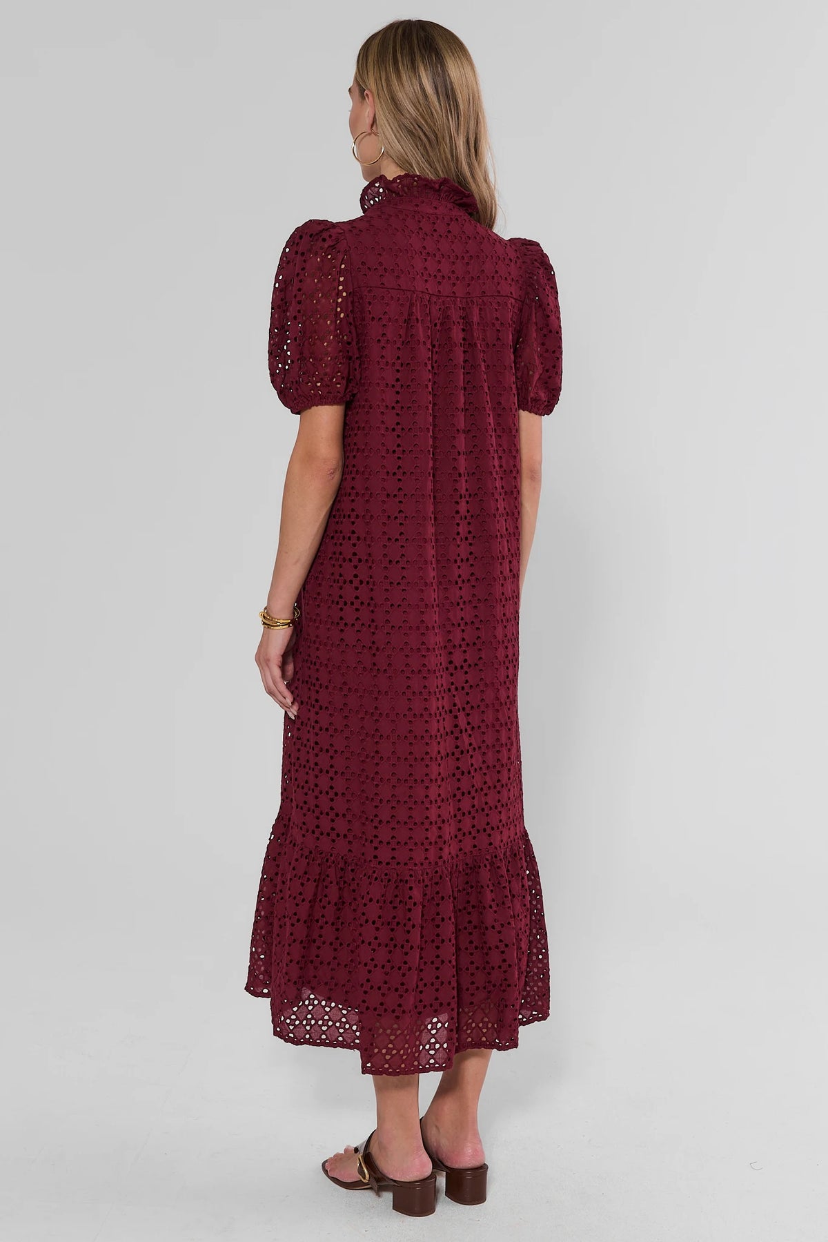 maxi dress eyelet Burgundy Overlay | Women's Clothing witchy Raver Inspired Outfits on 4 M = 6 Size:AU18