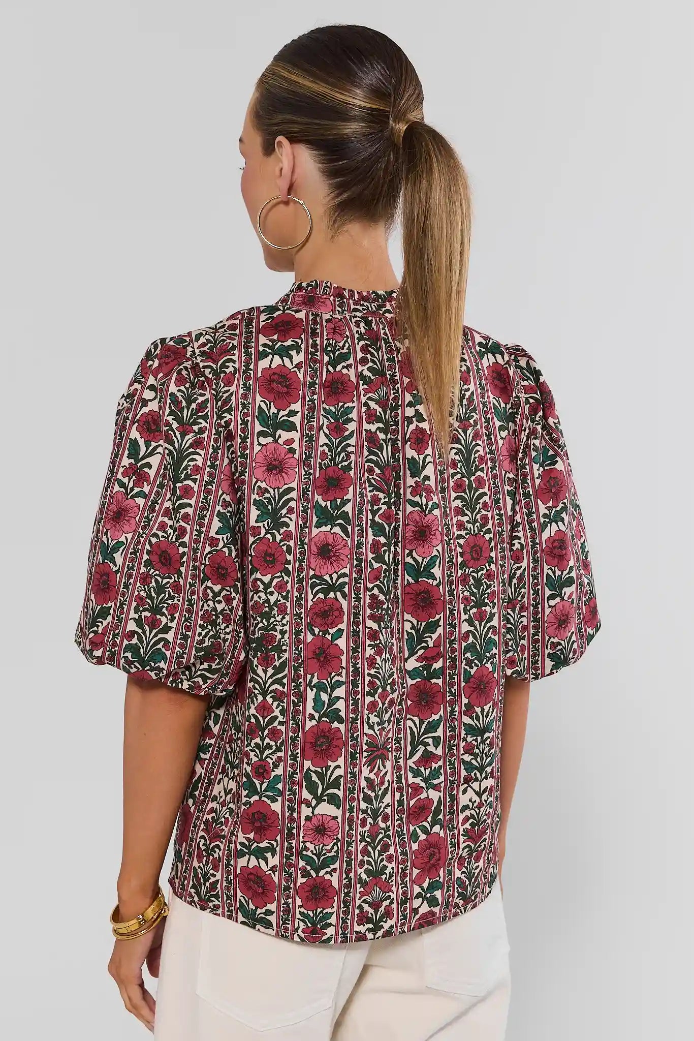 Charity Ivory Floral Printed Top