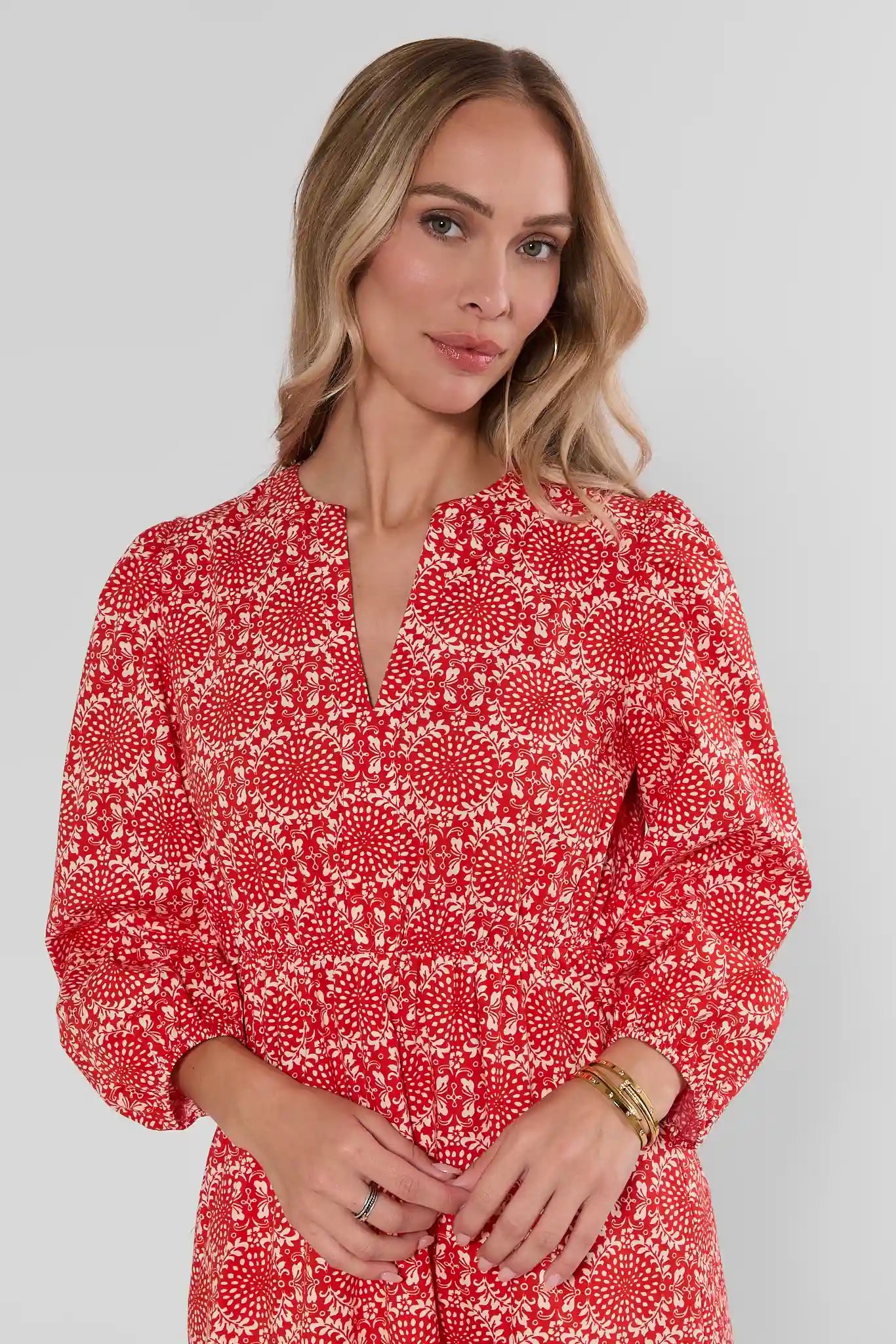 Hailey Poppy Printed Midi Dress
