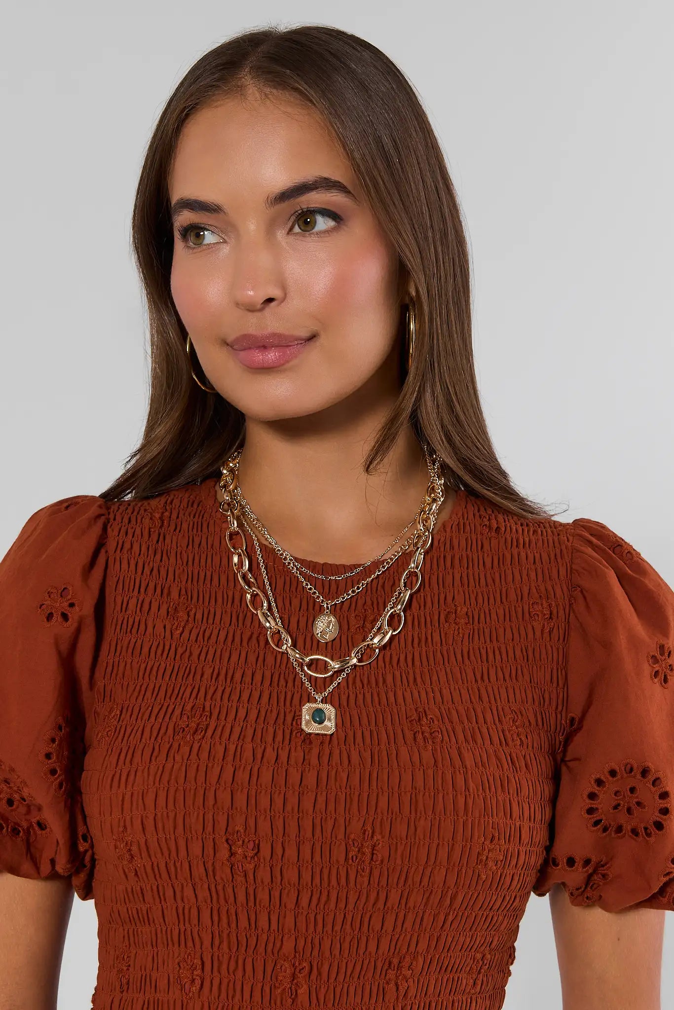 Gold Chain Necklace Stack