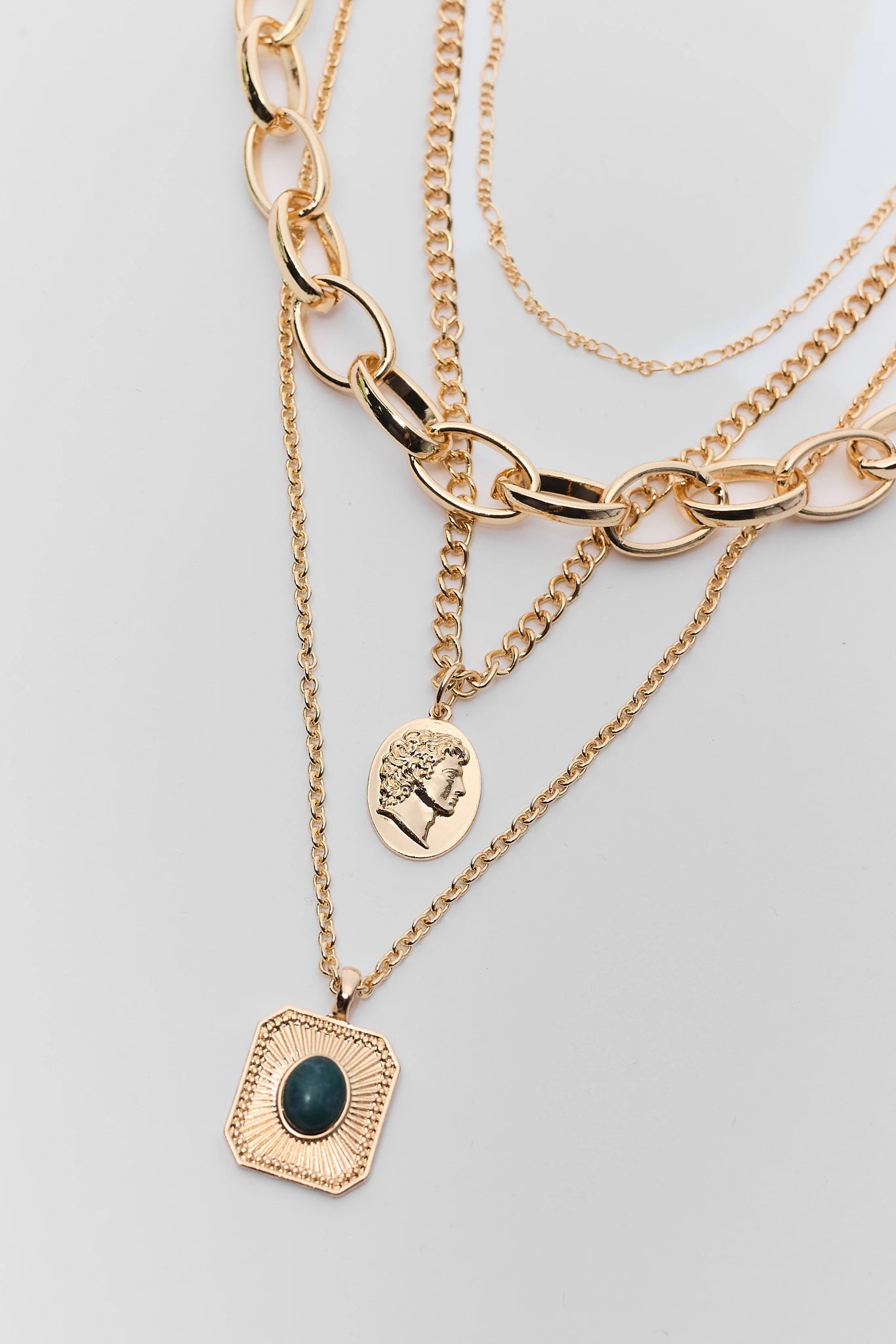 Gold Chain Necklace Stack