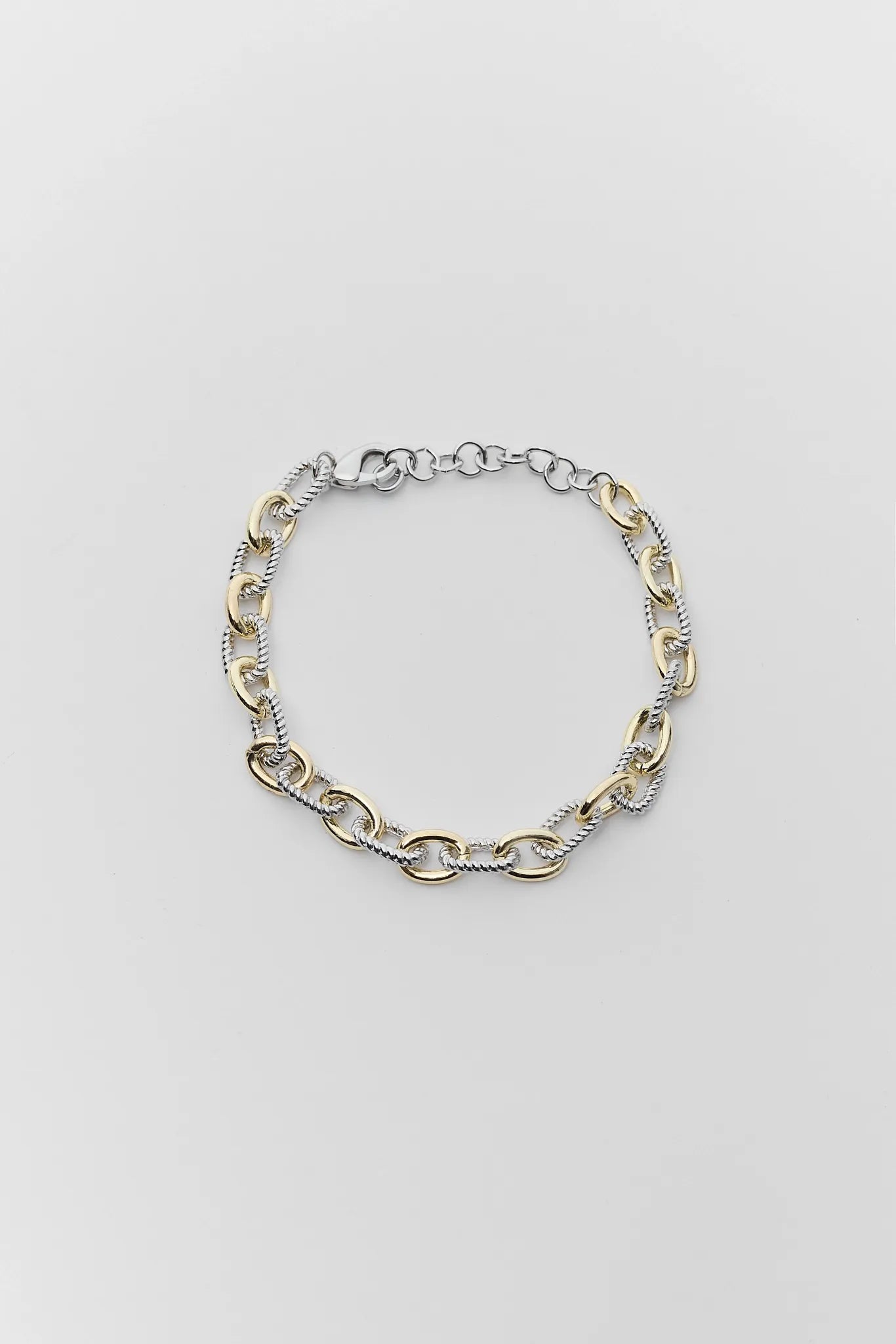 Gold Two Tone Chain Bracelet