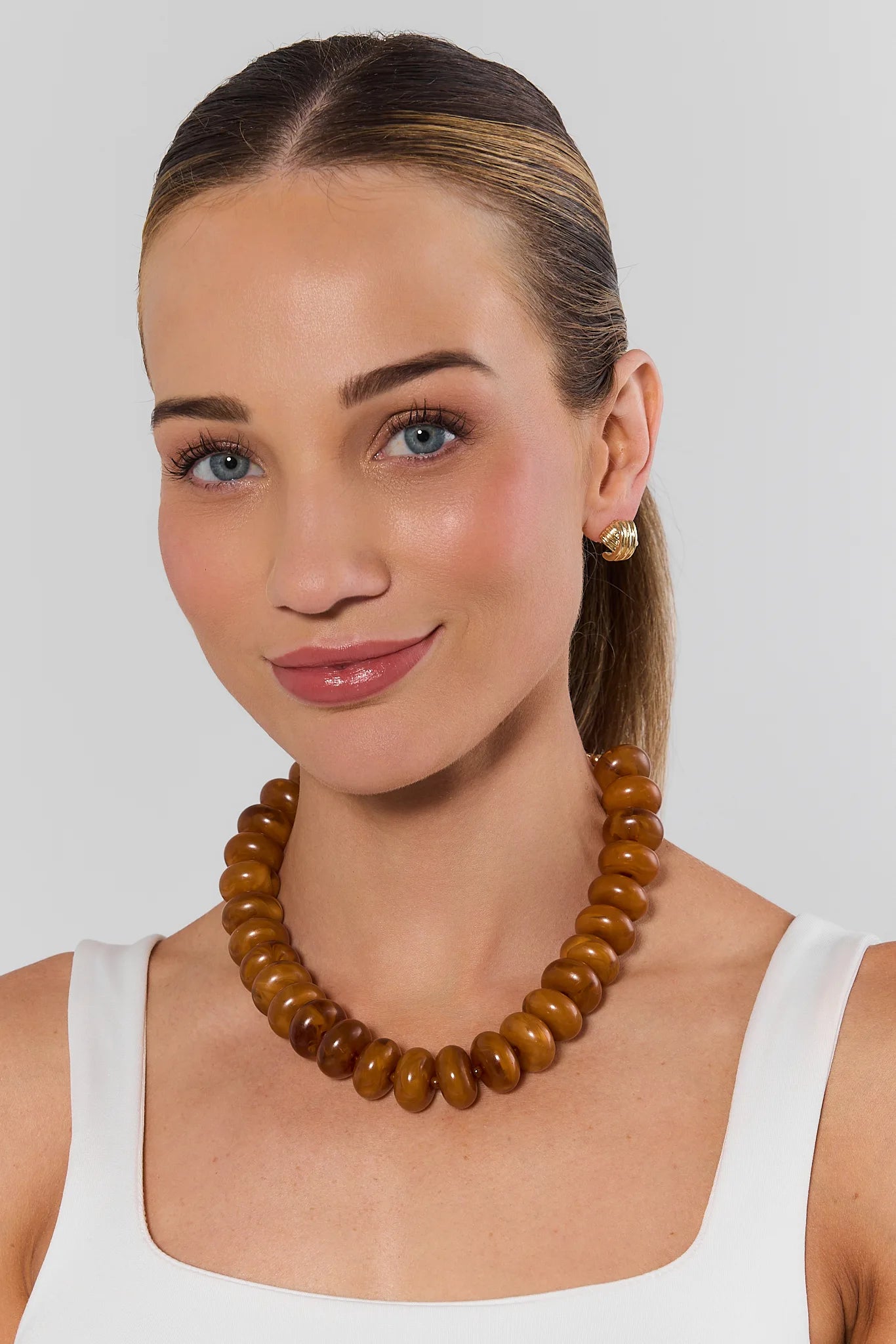 Tortoise Oversized Beaded Necklace