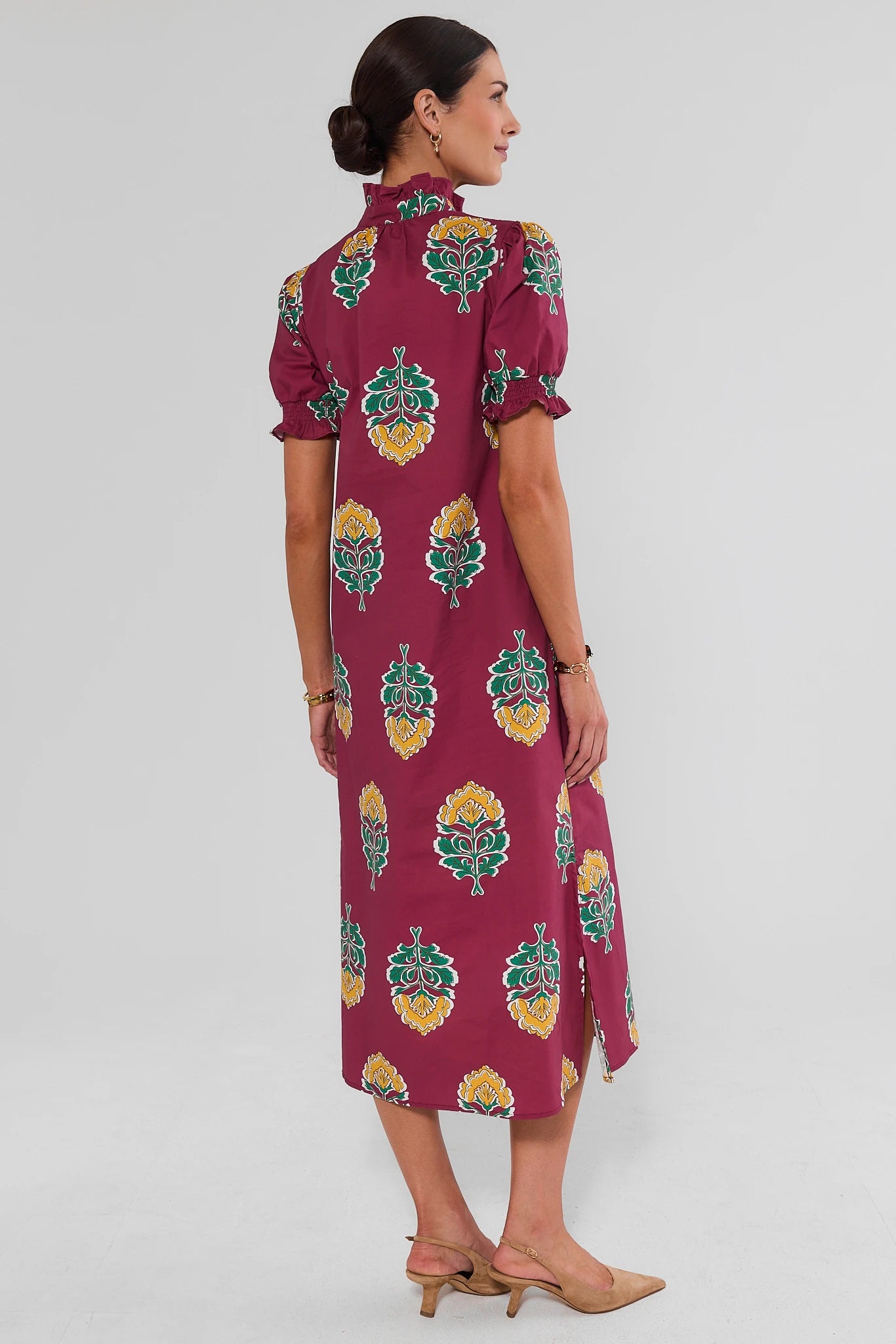 Red Floral Print Maxi Dress
