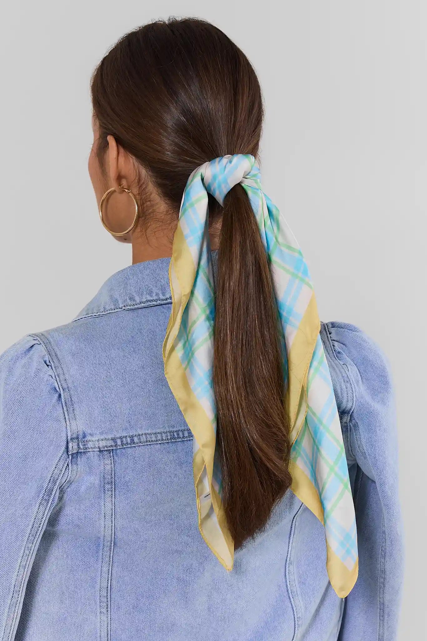 Blue Plaid Scarf
