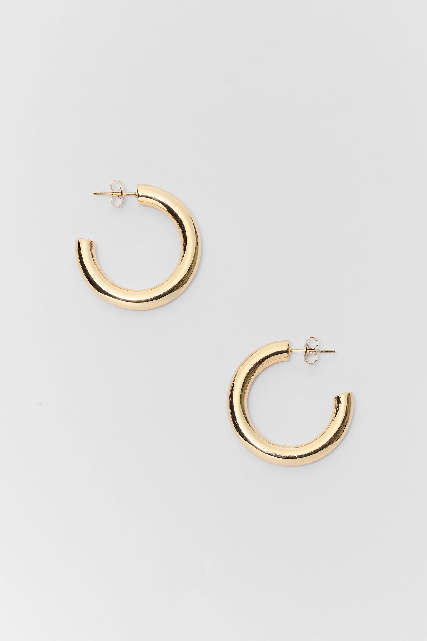 Gold Narrow Hoop Earrings