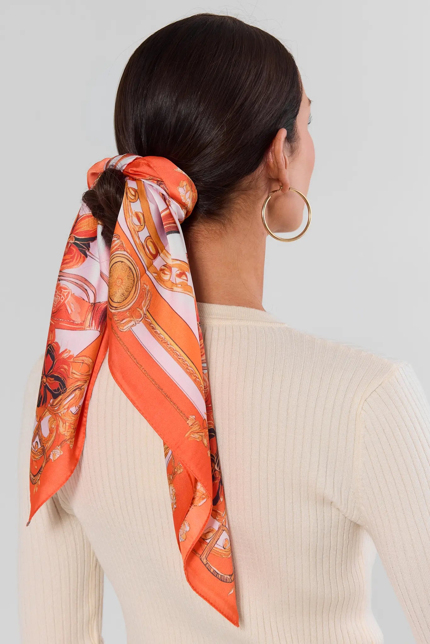 Orange Chain Link Prink Scarf