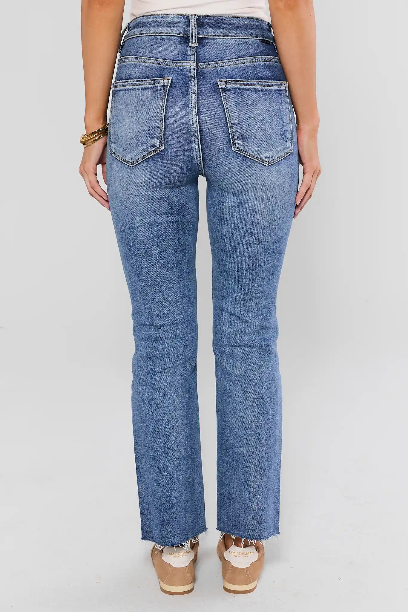 Aliyah Light Wash Kick Flare Jeans