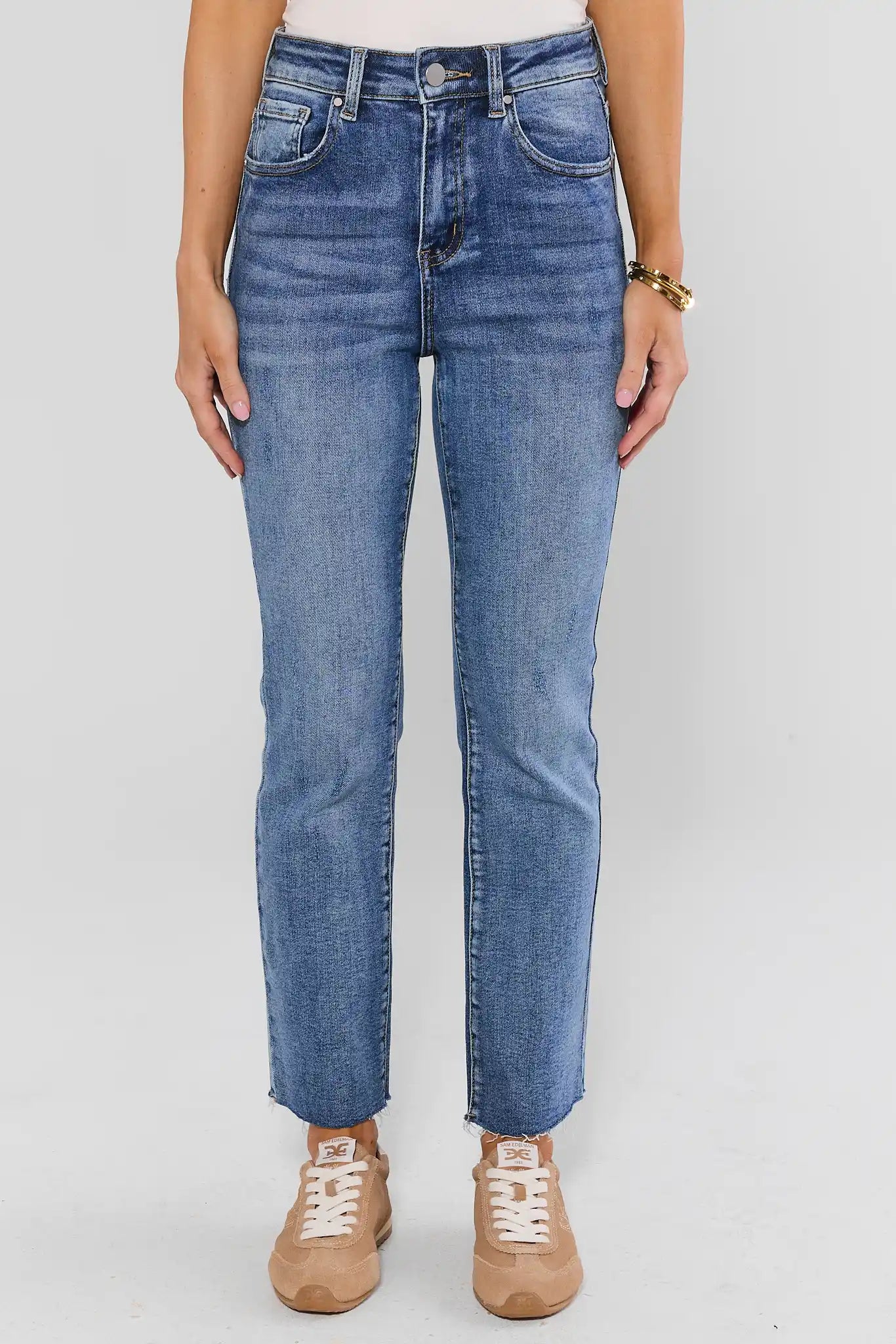 Aliyah Light Wash Kick Flare Jeans
