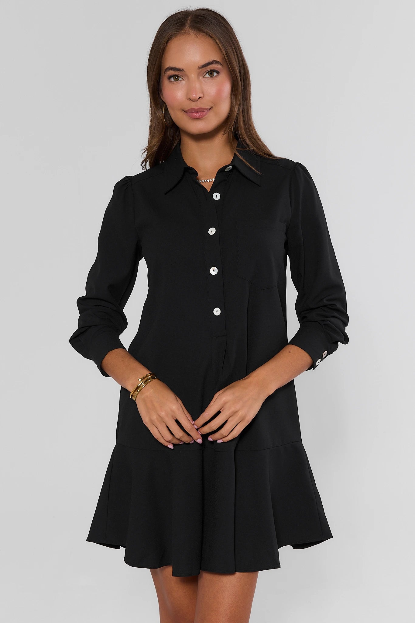 Meagan Black Drop Waist Dress