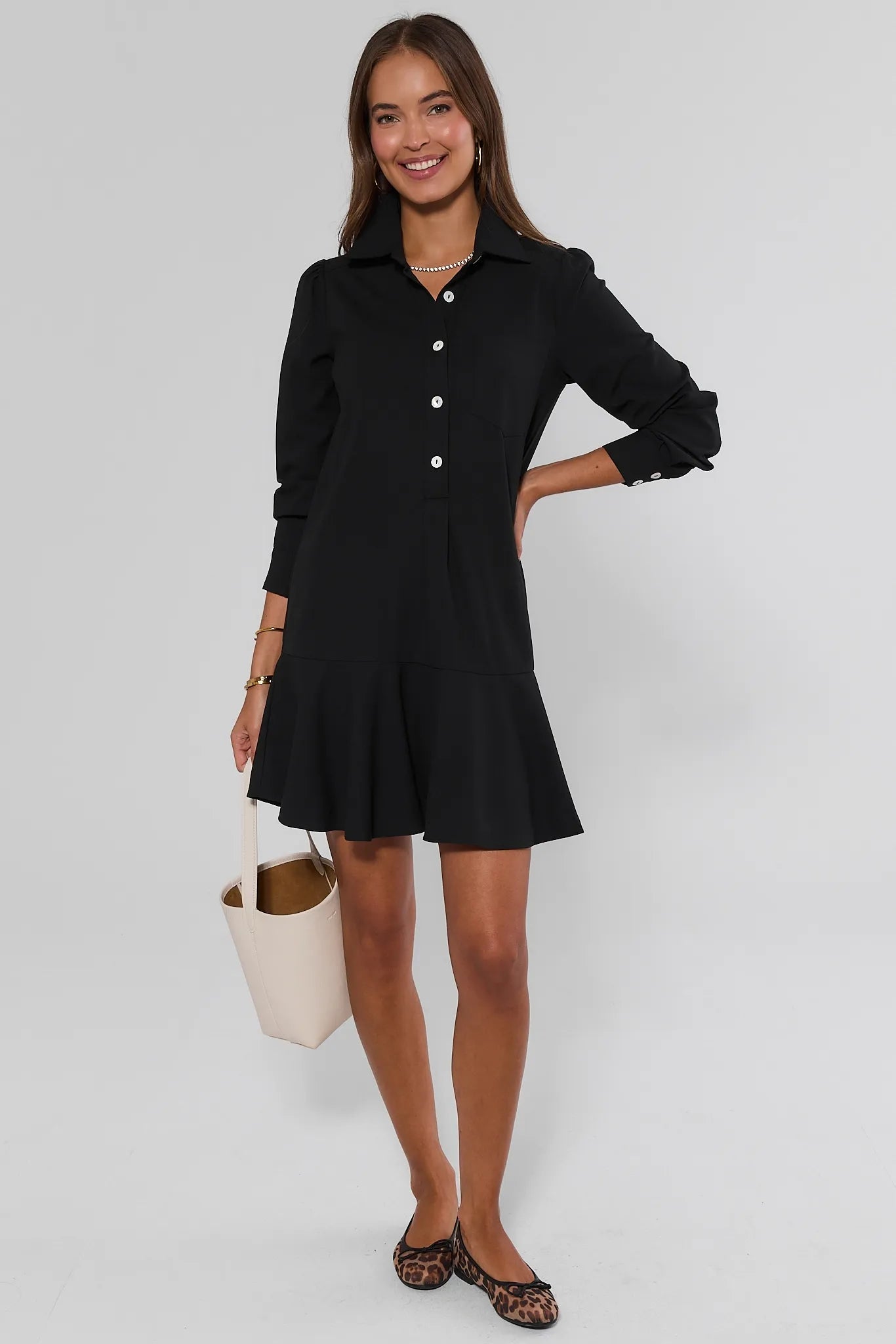Meagan Black Drop Waist Dress