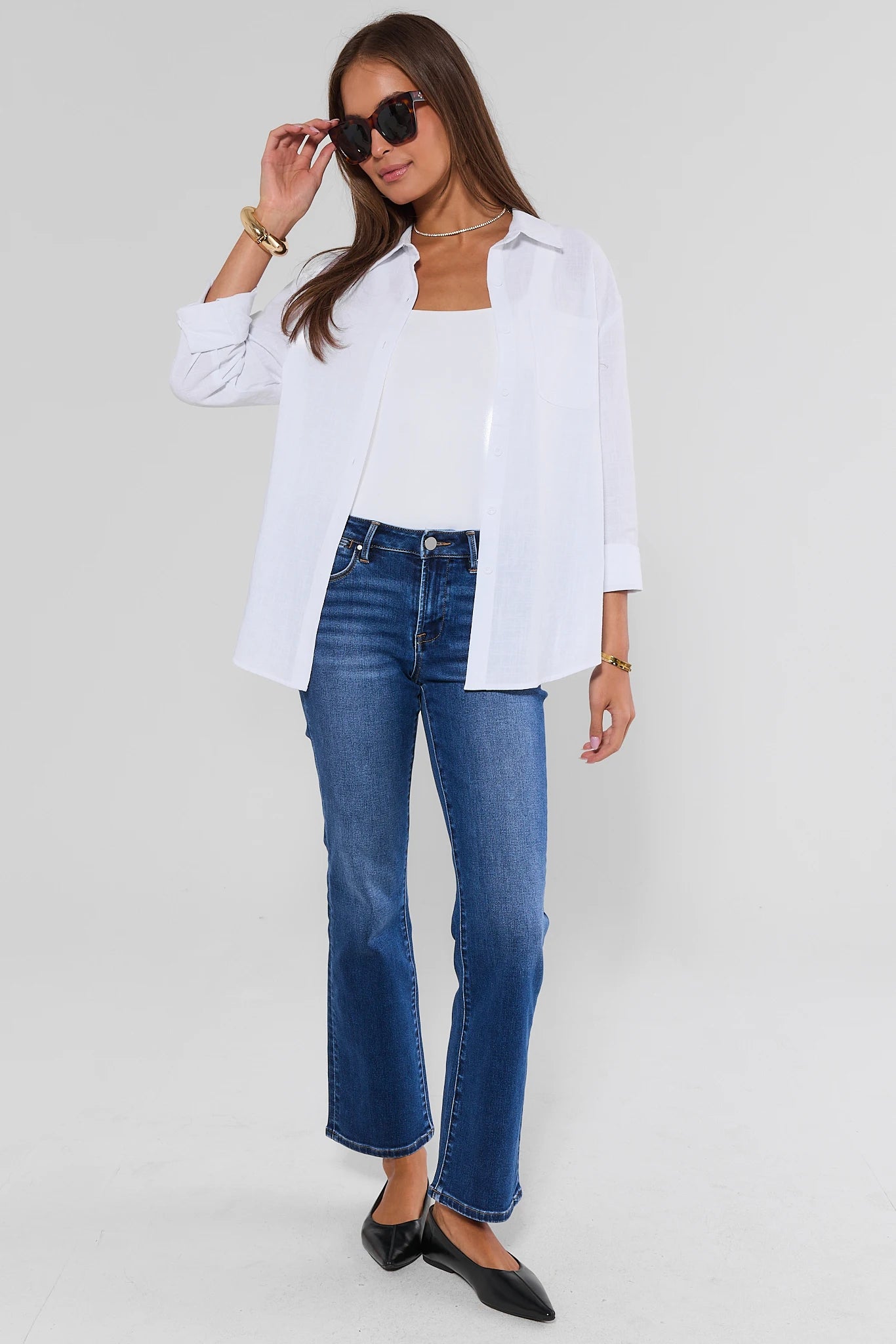 Becca Medium Wash Kick Flare Jeans