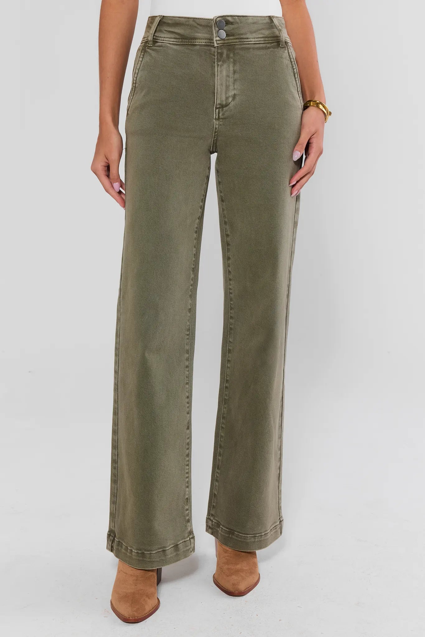 Kameron Olive Bootcut Jeans