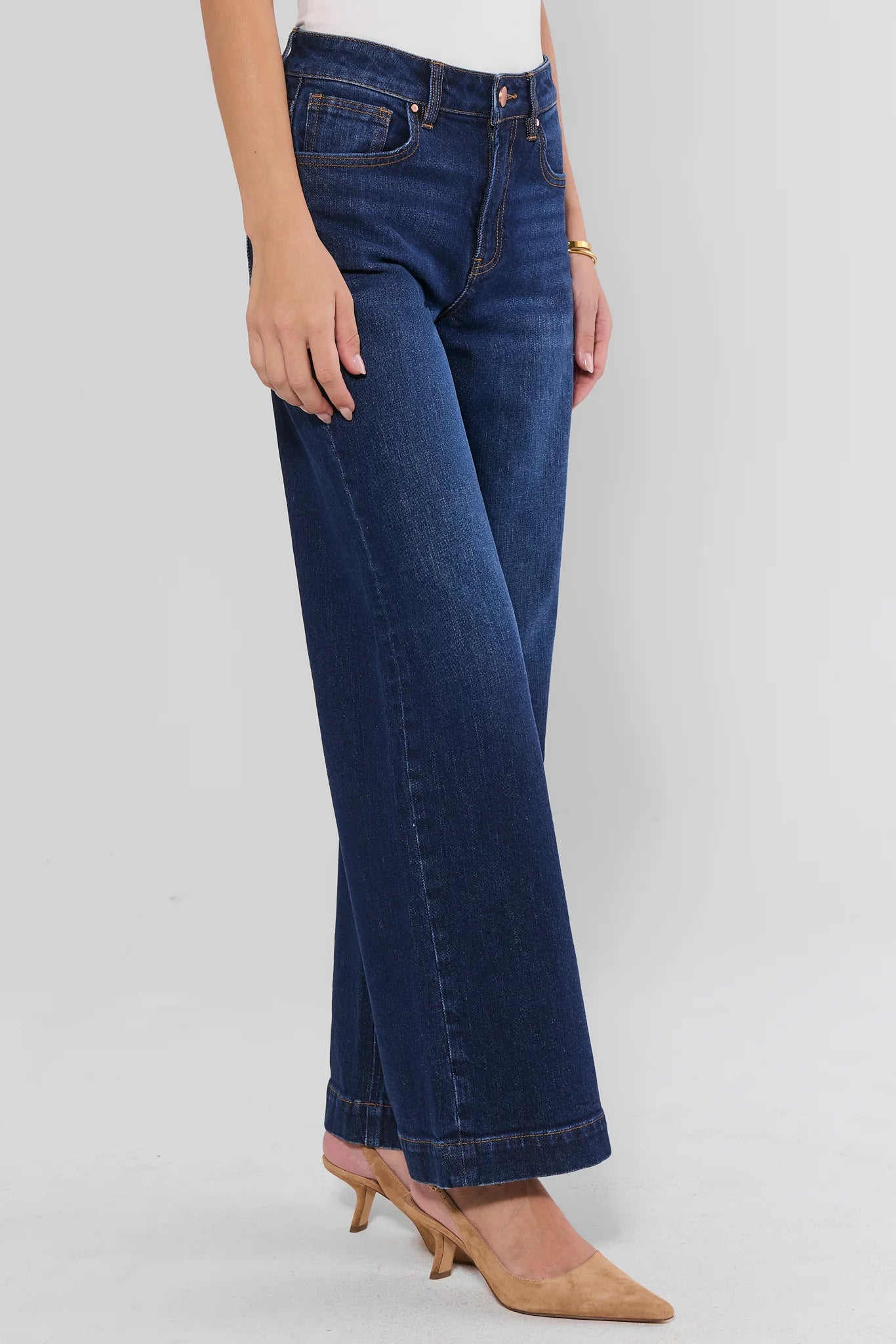 Kayla Dark Wash Wide Leg Jeans