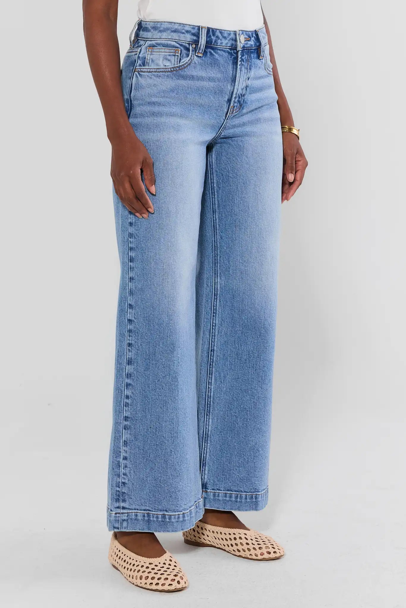 Kayla Medium Wash Wide Leg Jeans