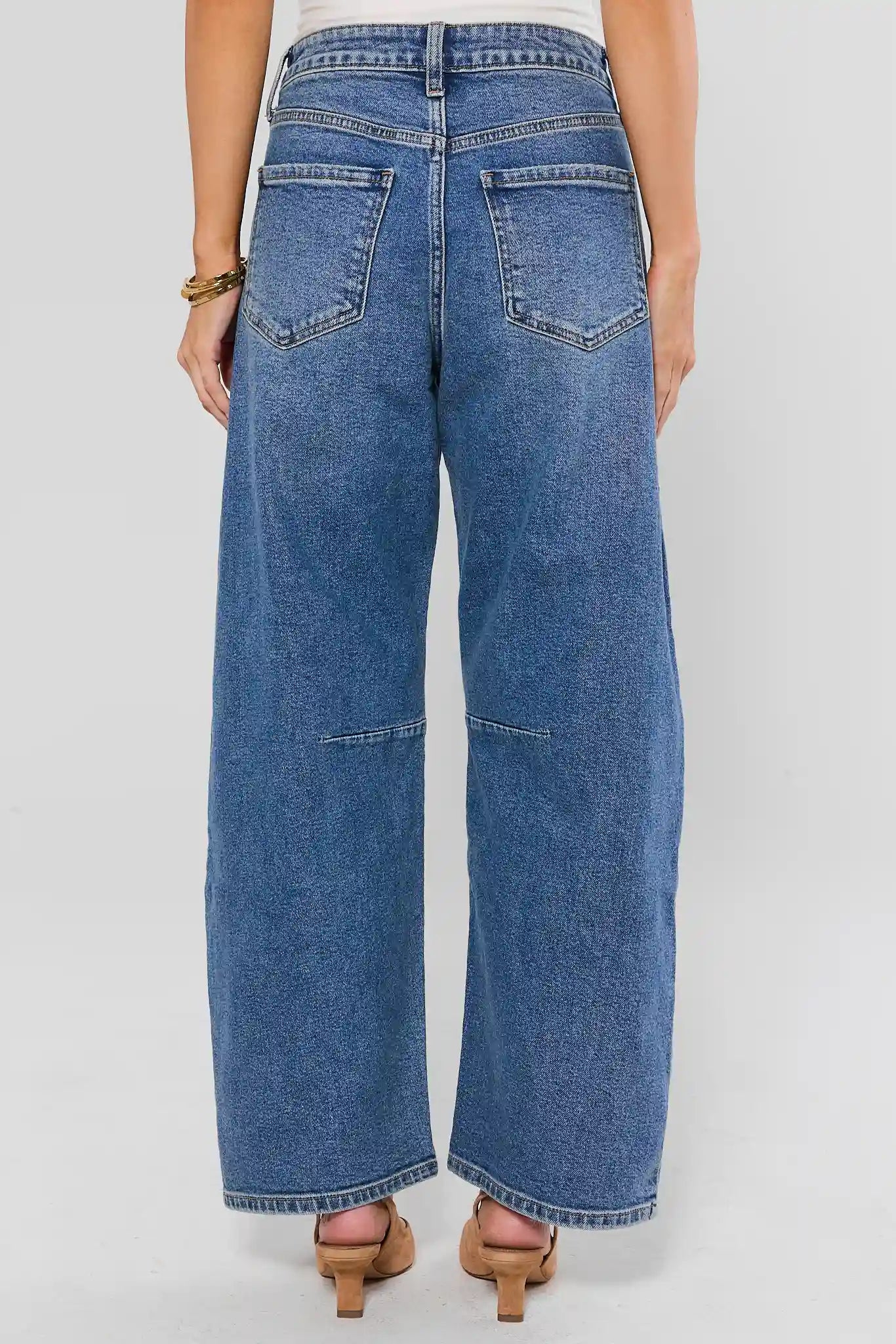 Harper Medium Wash Barrel Jeans