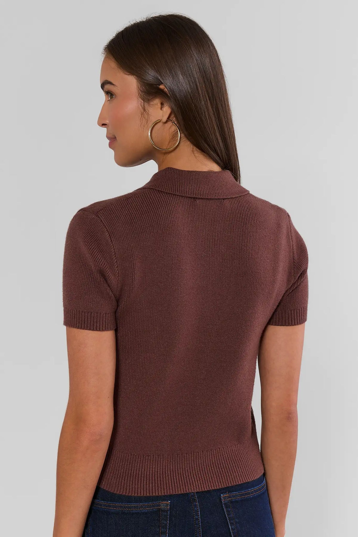 Brown Knit Set Top | Avara