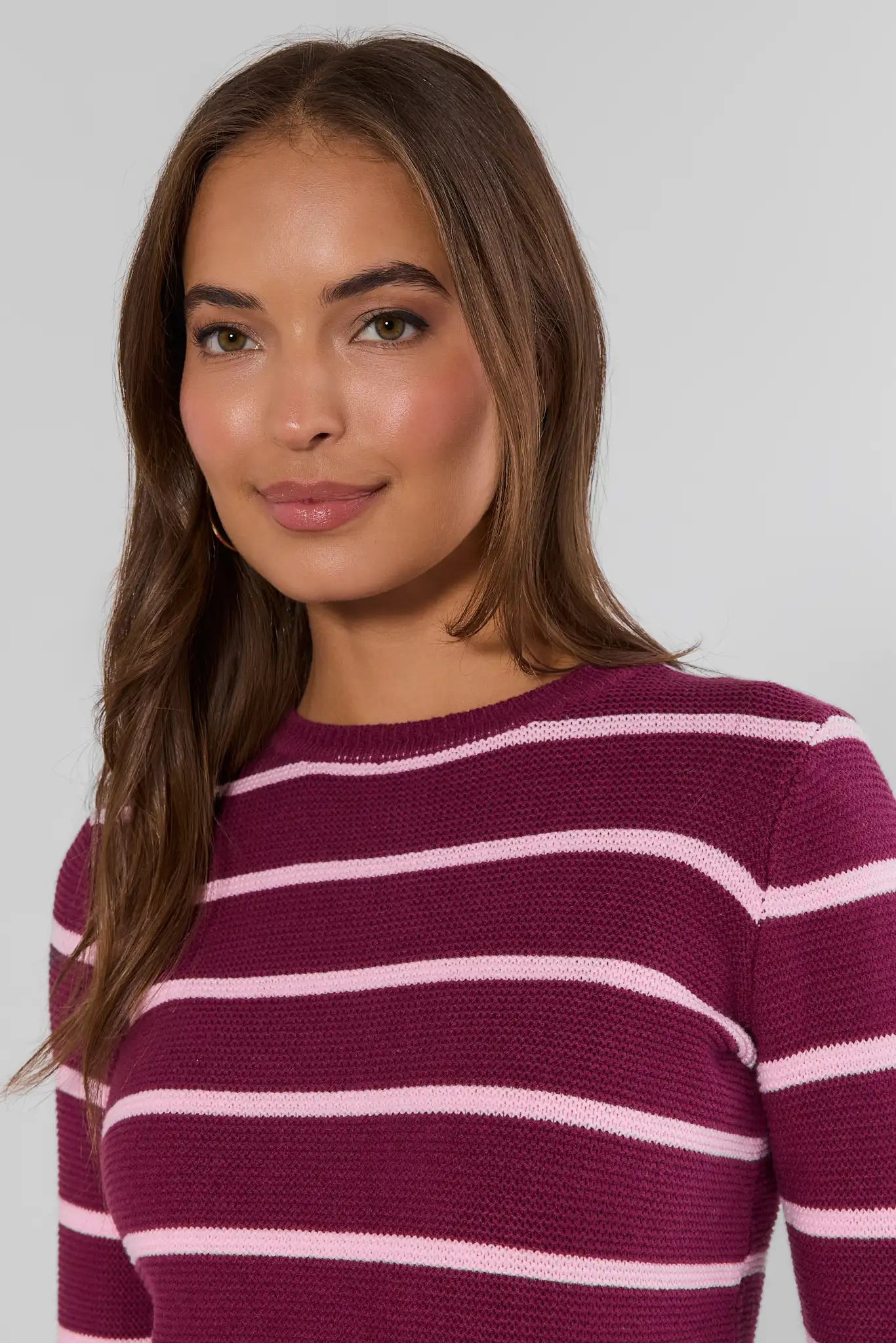 Burgundy Striped Sweater