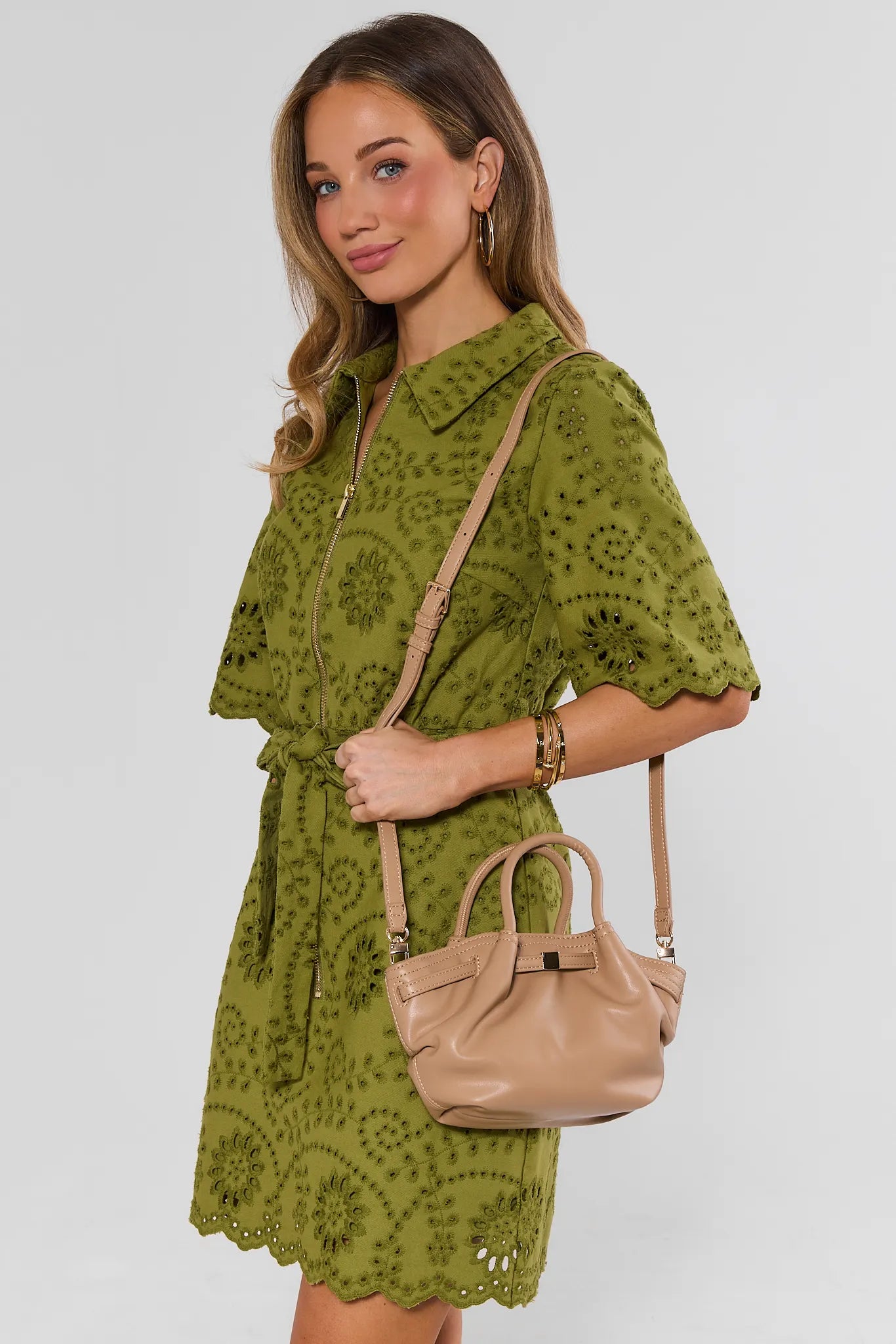 Tan Slouchy Crossbody Bag