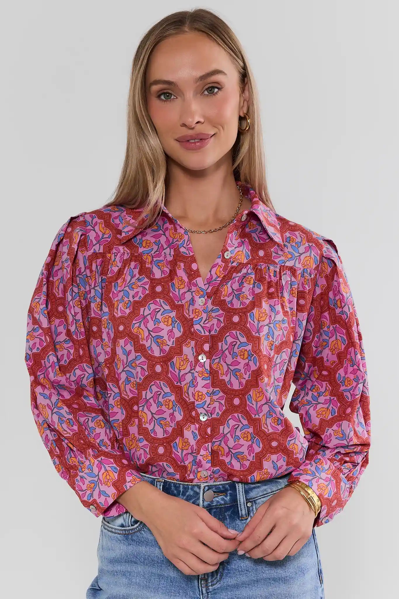 Trudy Pink Floral Top