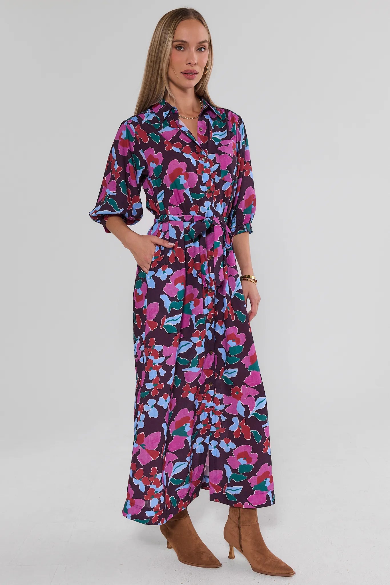 Serena Multi Printed Maxi Dress