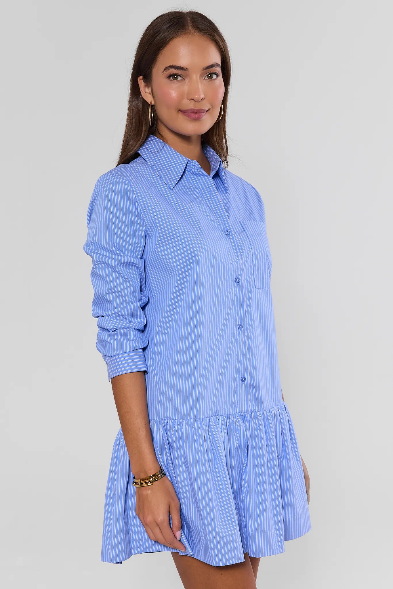 Corey Blue Stripe Short Dress