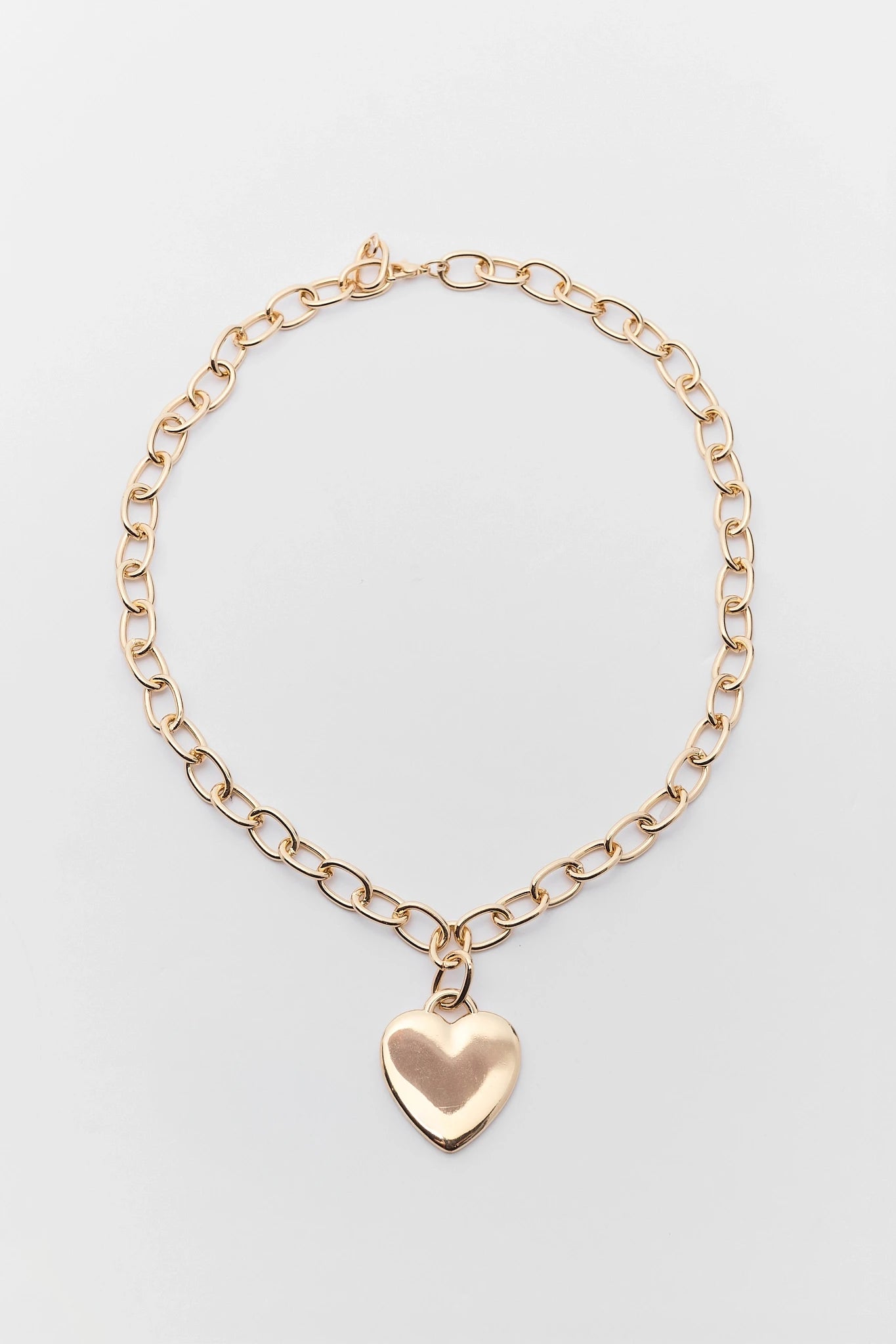 Gold Heart Chain Necklace