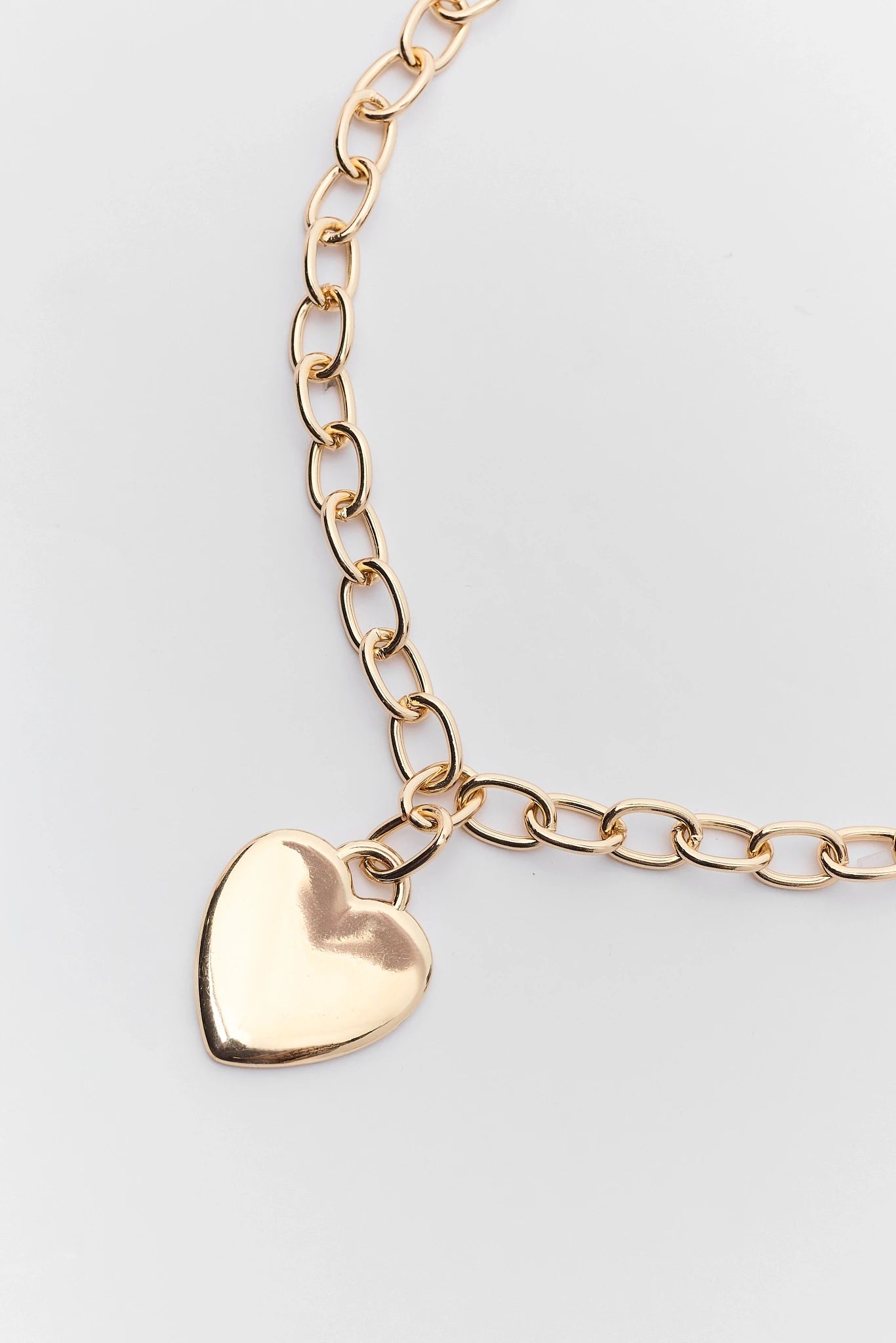 Gold Heart Chain Necklace