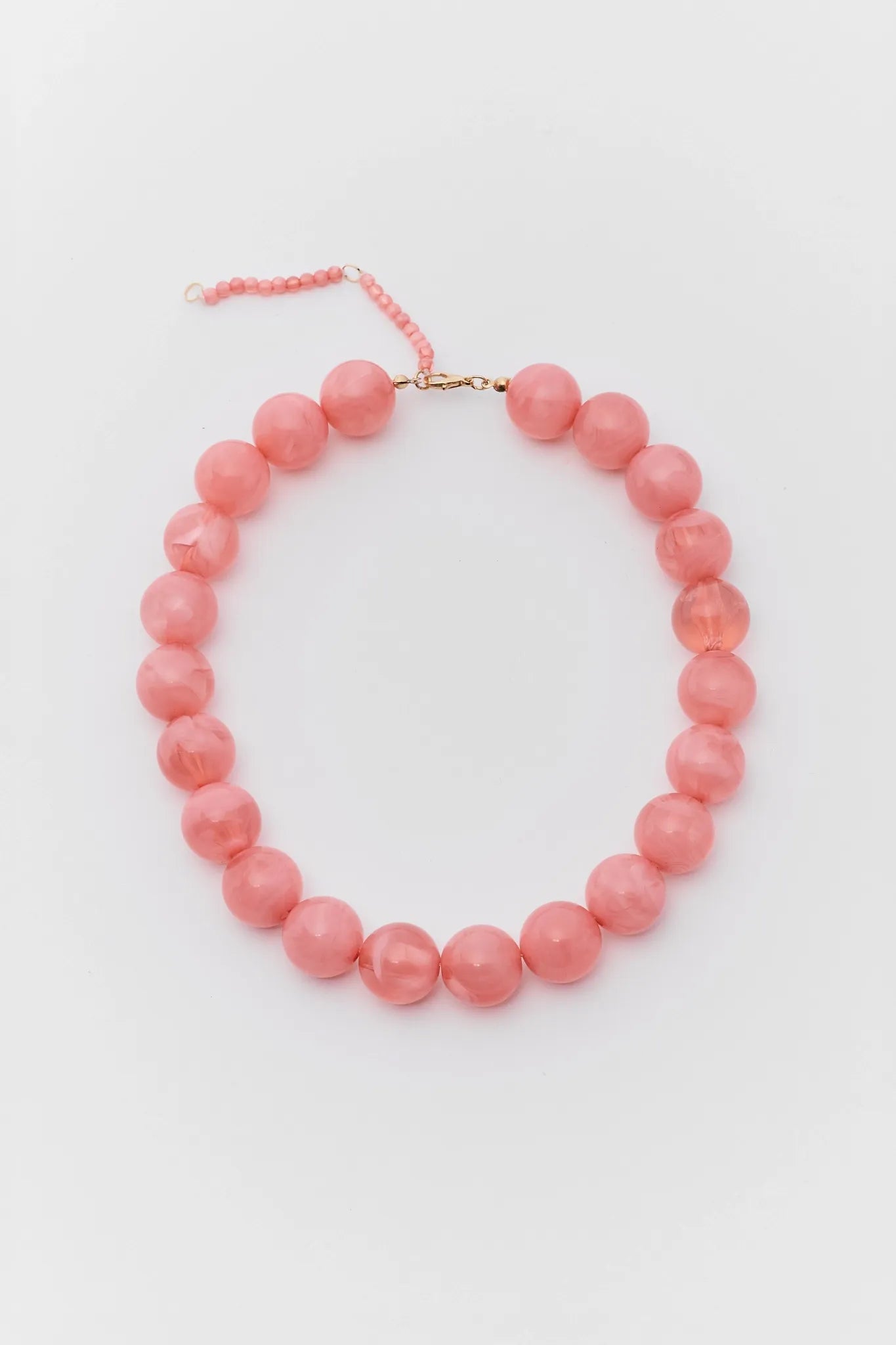 Light Pink Oversized Beaded Necklace