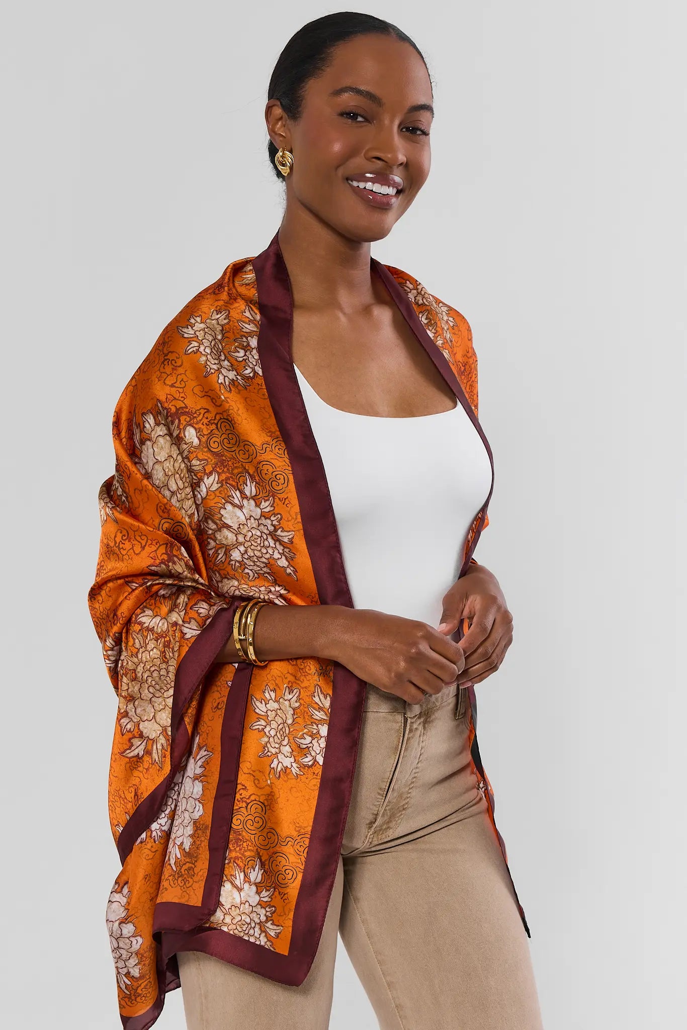 Orange Printed Wrap